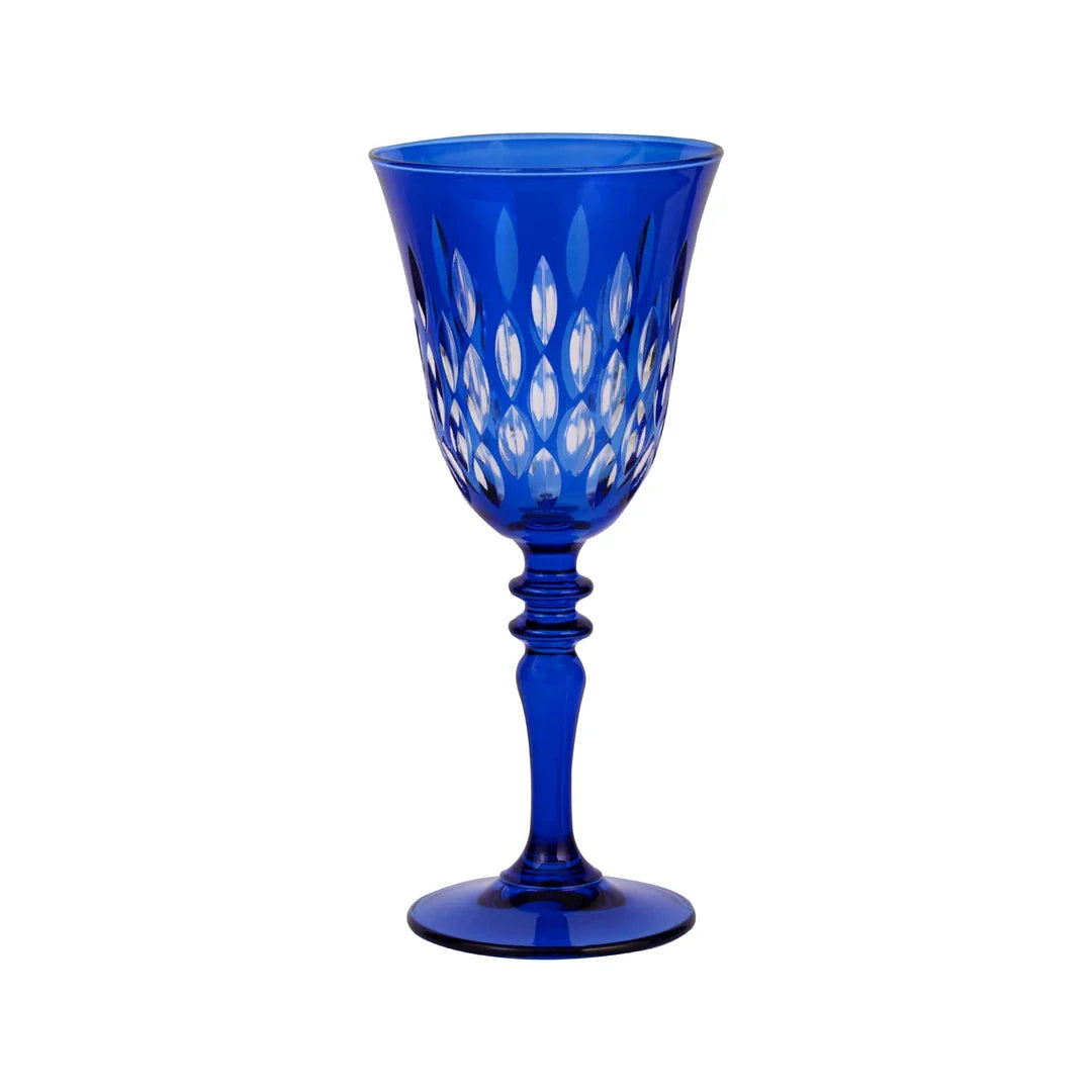 Royal Cut Crystal Wine Glasses - Set Of 2 - Margerie Crystal USA