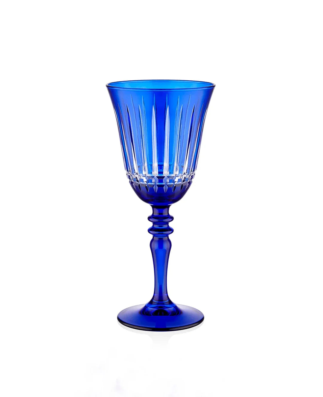 Luna Cut Crystal Wine Glasses - Set Of 2 - Margerie Crystal USA