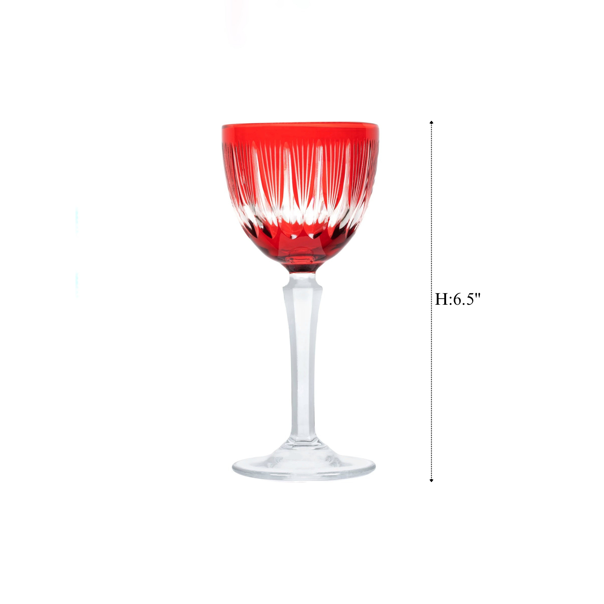 Grape Vintage Cut Crystal Cocktail Glasses - Set Of 2 - Margerie Crystal USA