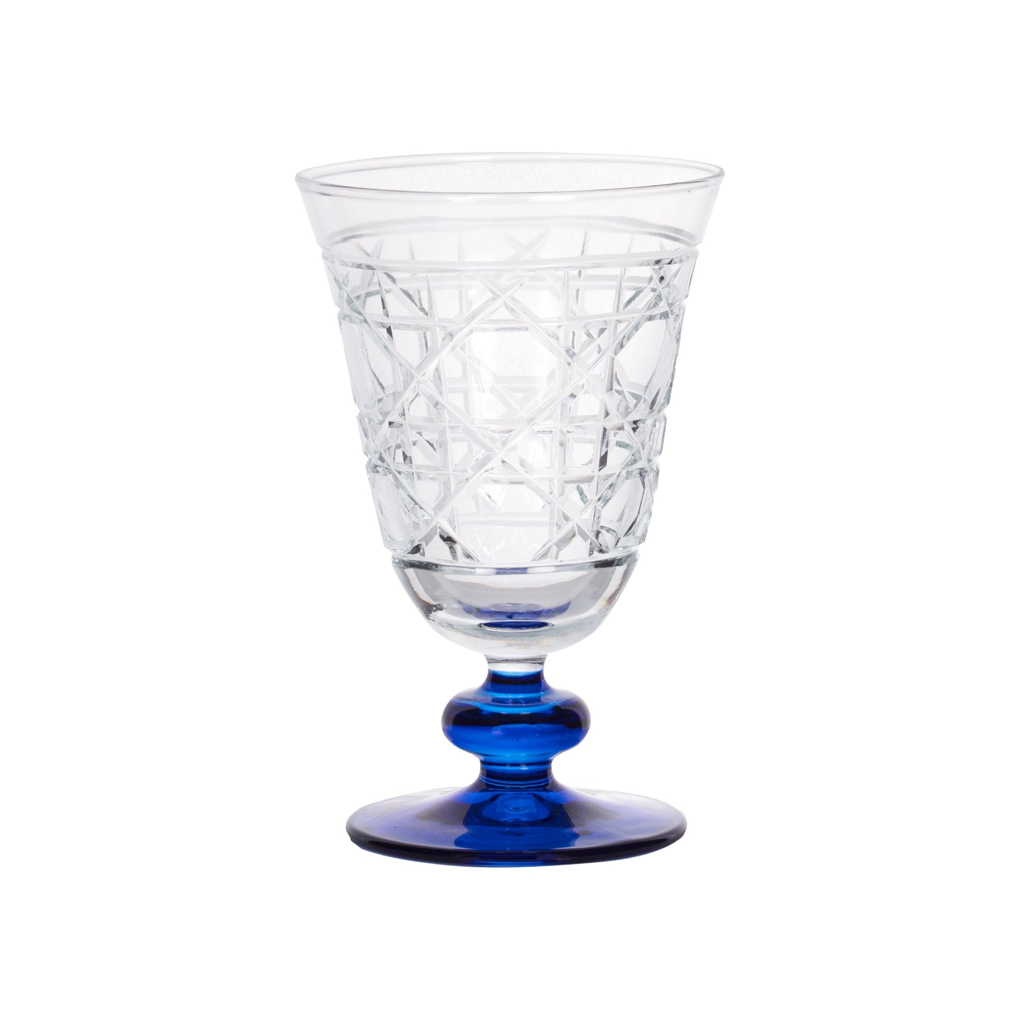 Gloria Hybrid Cut Crystal Wine Goblet - Set Of 2 - Margerie Crystal USA