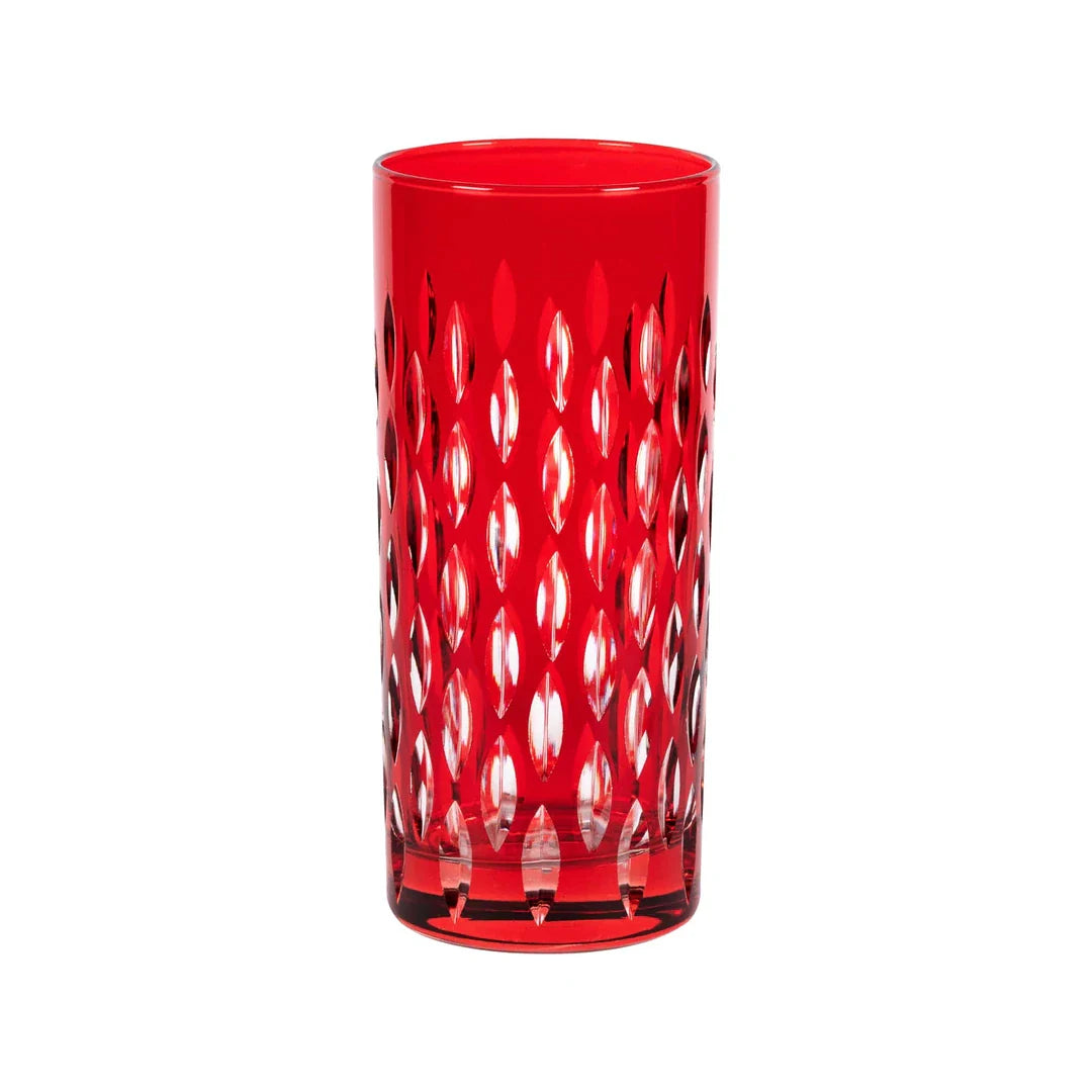 Royal Cut Crystal Highball Glasses - Set Of 2 - Margerie Crystal USA