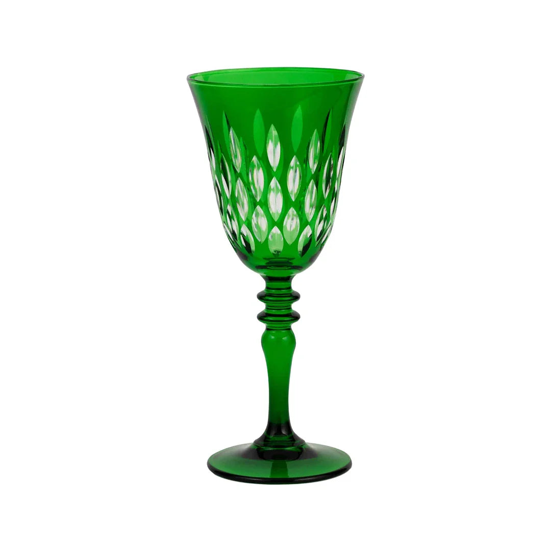 Royal Cut Crystal Wine Glasses - Set Of 2 - Margerie Crystal USA
