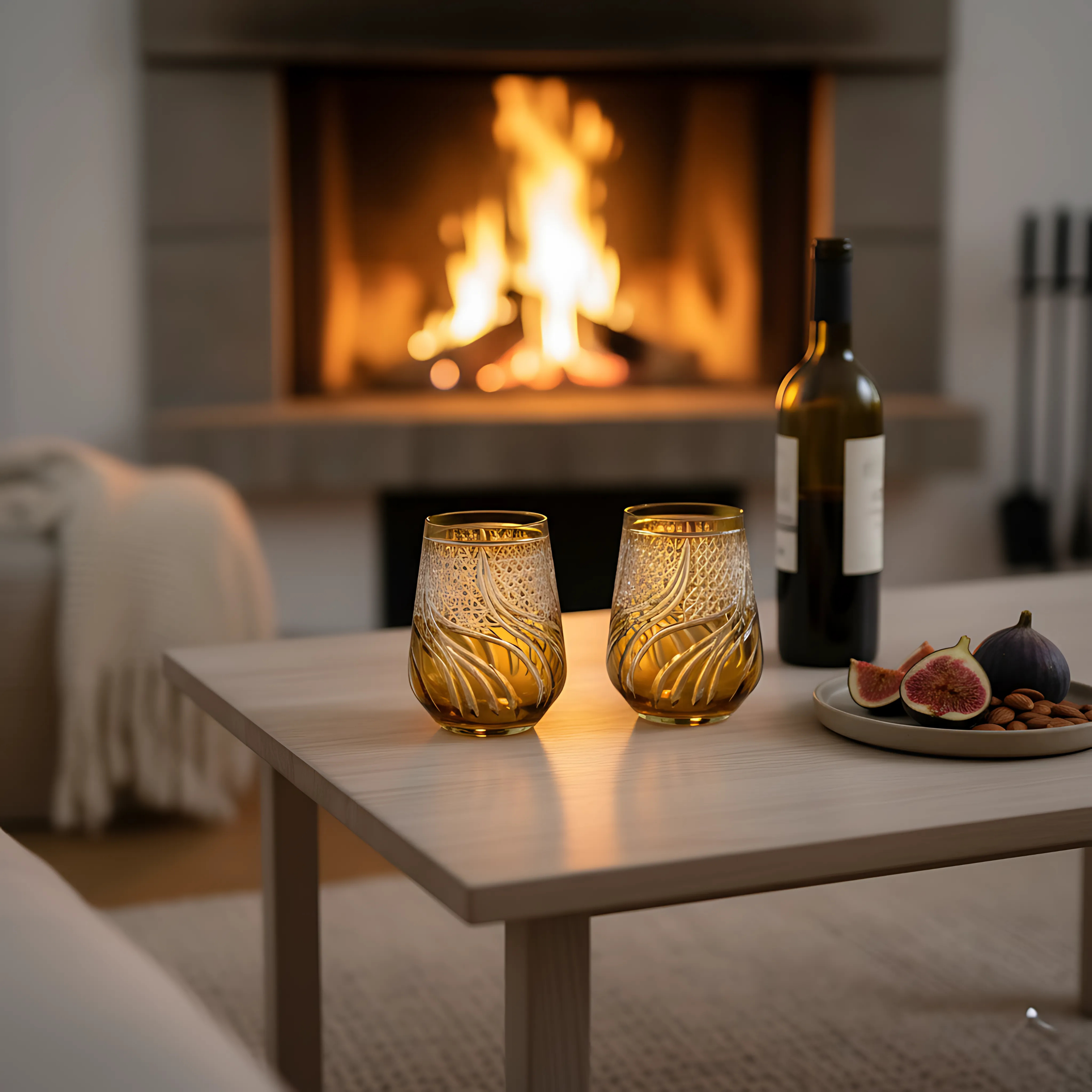 Aurora Stemless Wine Glass - Set Of 2 - Margerie Crystal USA