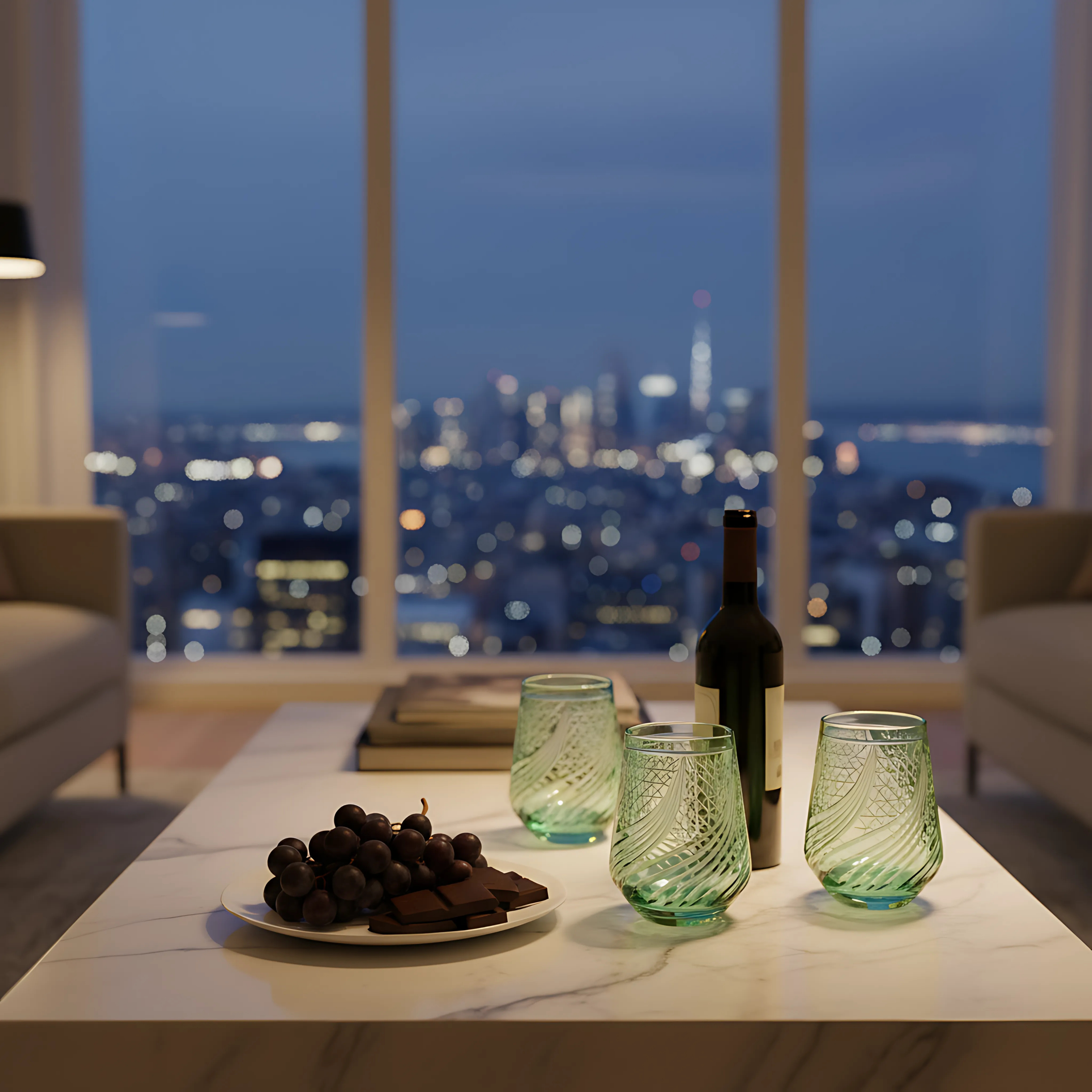 Aurora Stemless Wine Glass - Set Of 2 - Margerie Crystal USA