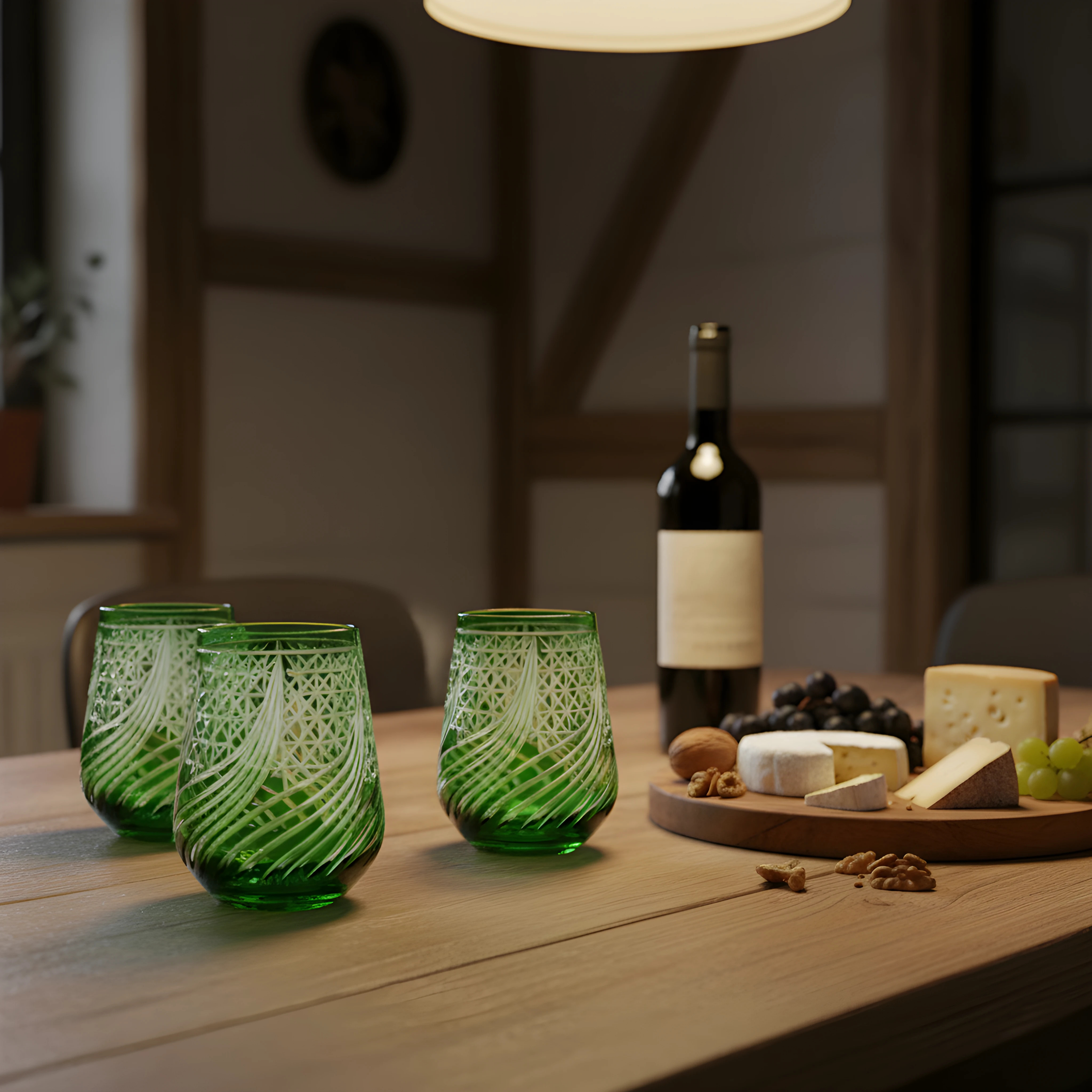 Aurora Stemless Wine Glass - Set Of 2 - Margerie Crystal USA