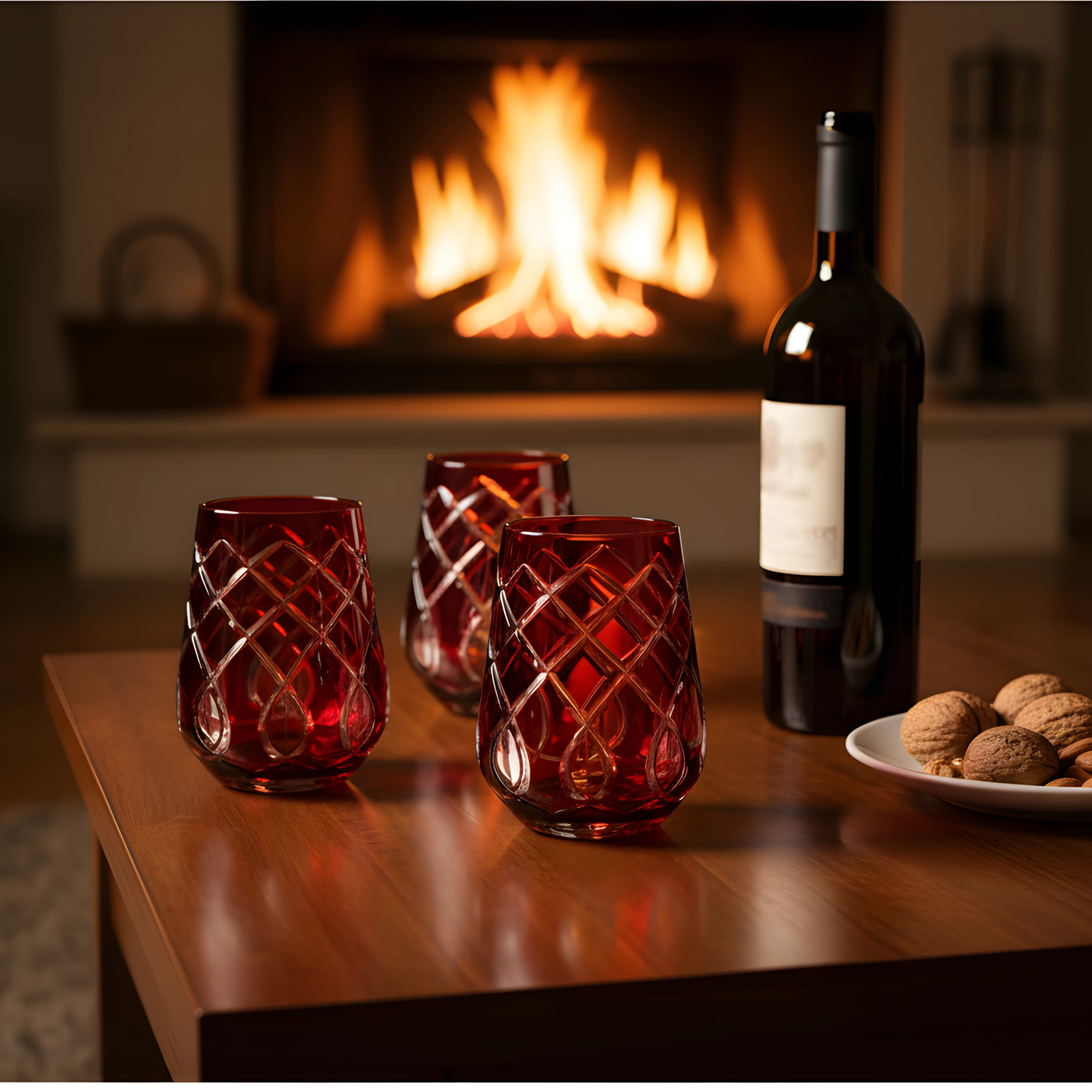 Heritage Stemless Wine Glass - Set Of 2 - Margerie Crystal USA