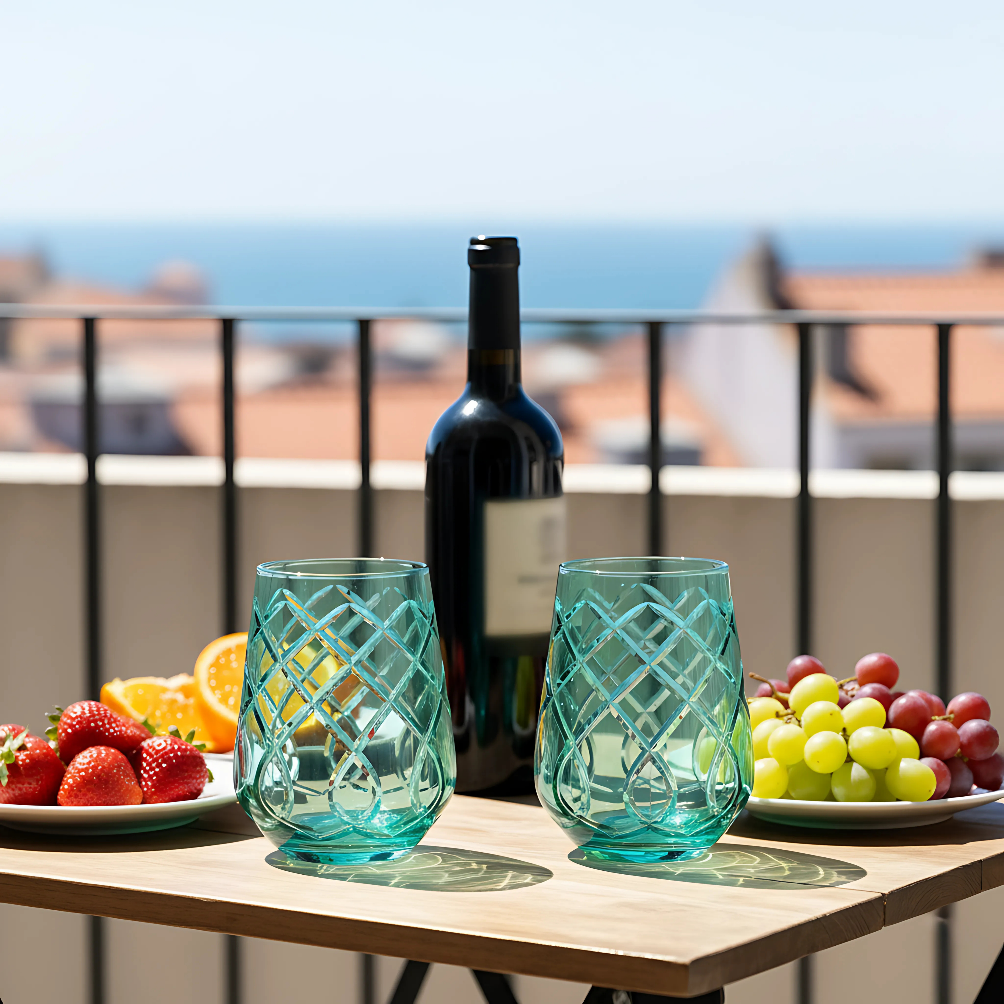Heritage Stemless Wine Glass - Set Of 2 - Margerie Crystal USA