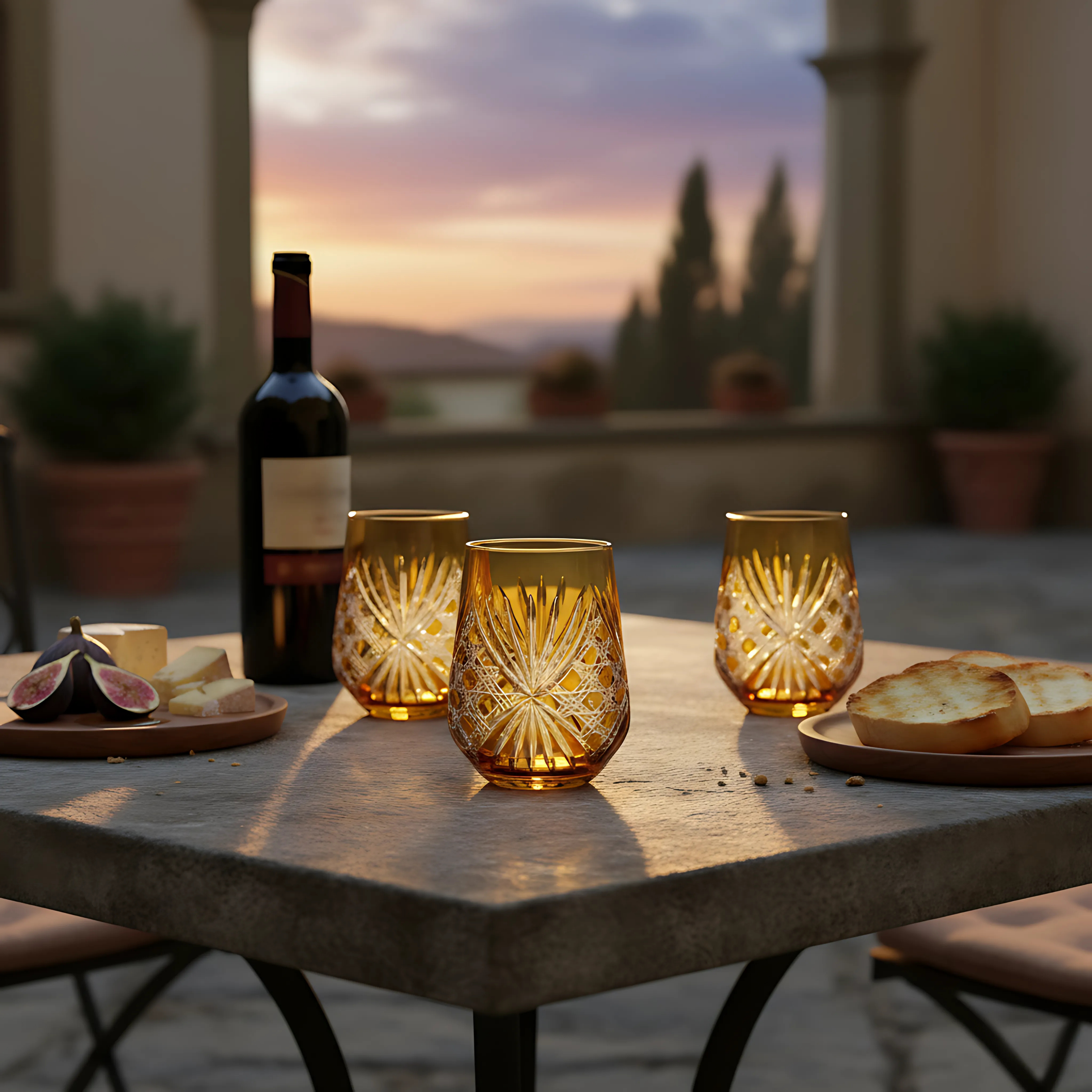 Éclat Stemless Wine Glass - Set Of 2 - Margerie Crystal USA