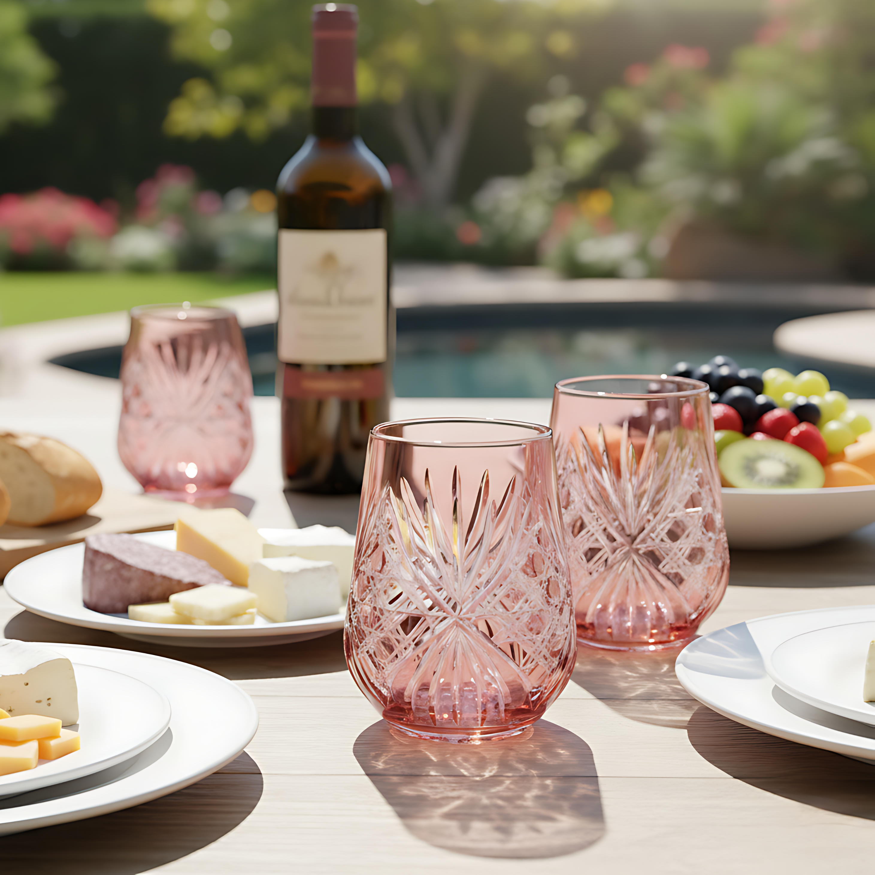 Éclat Stemless Wine Glass - Set Of 2 - Margerie Crystal USA