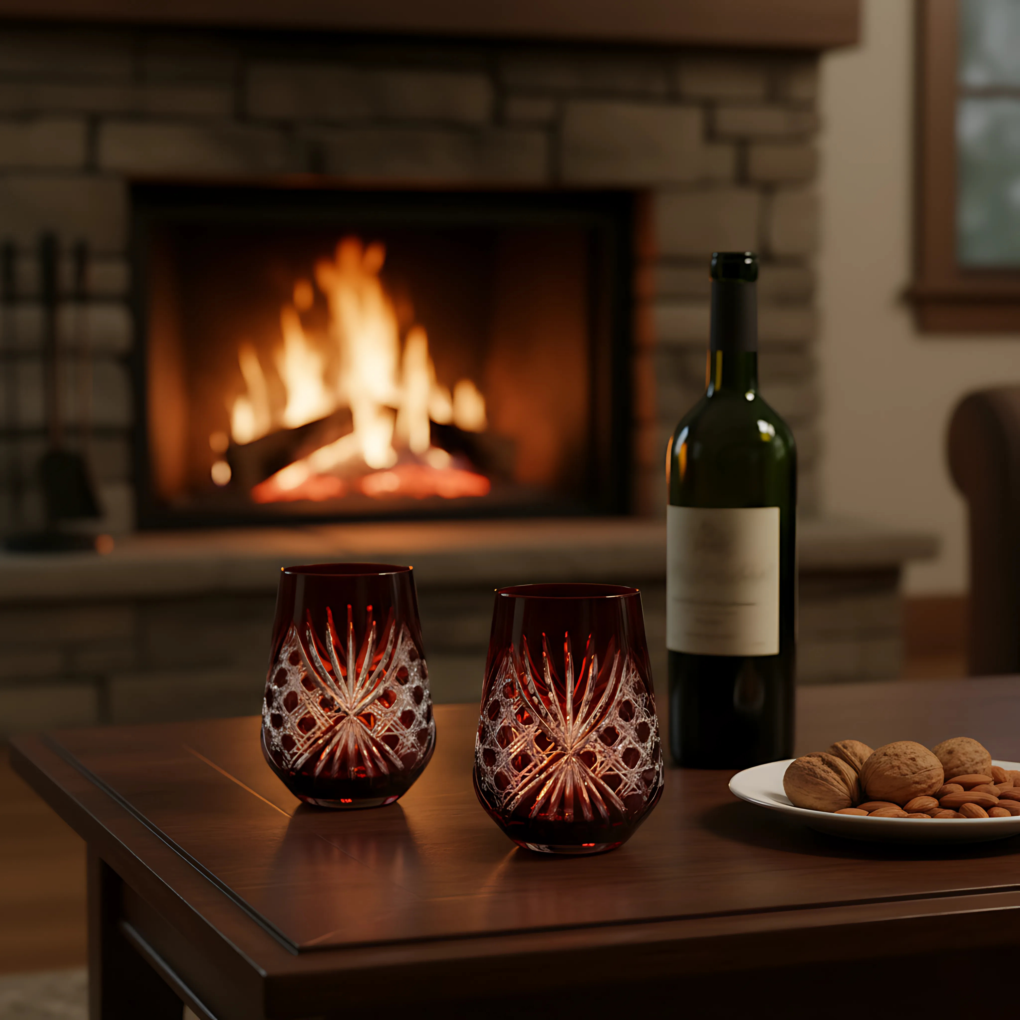 Éclat Stemless Wine Glass - Set Of 2 - Margerie Crystal USA