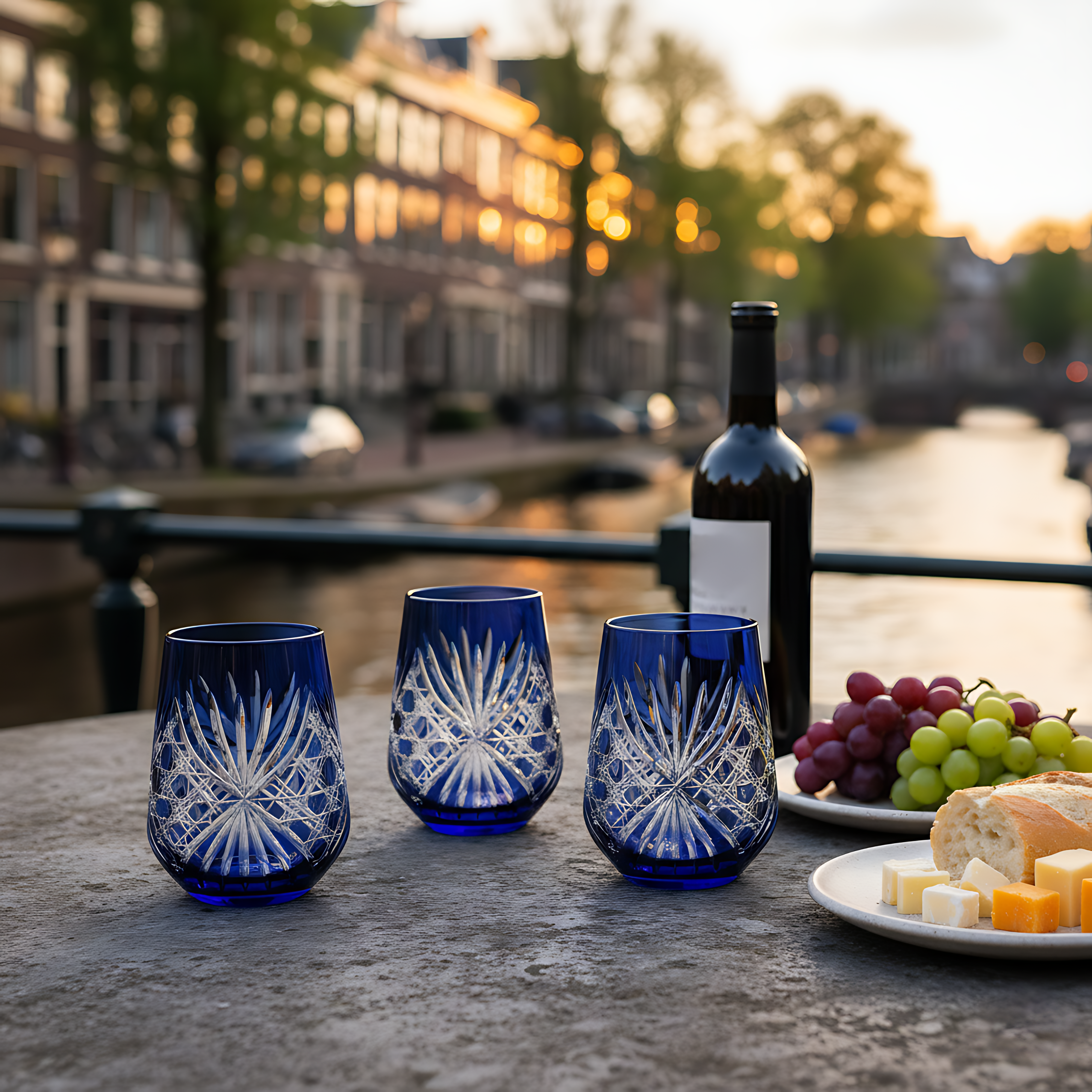 Éclat Stemless Wine Glass - Set Of 2 - Margerie Crystal USA