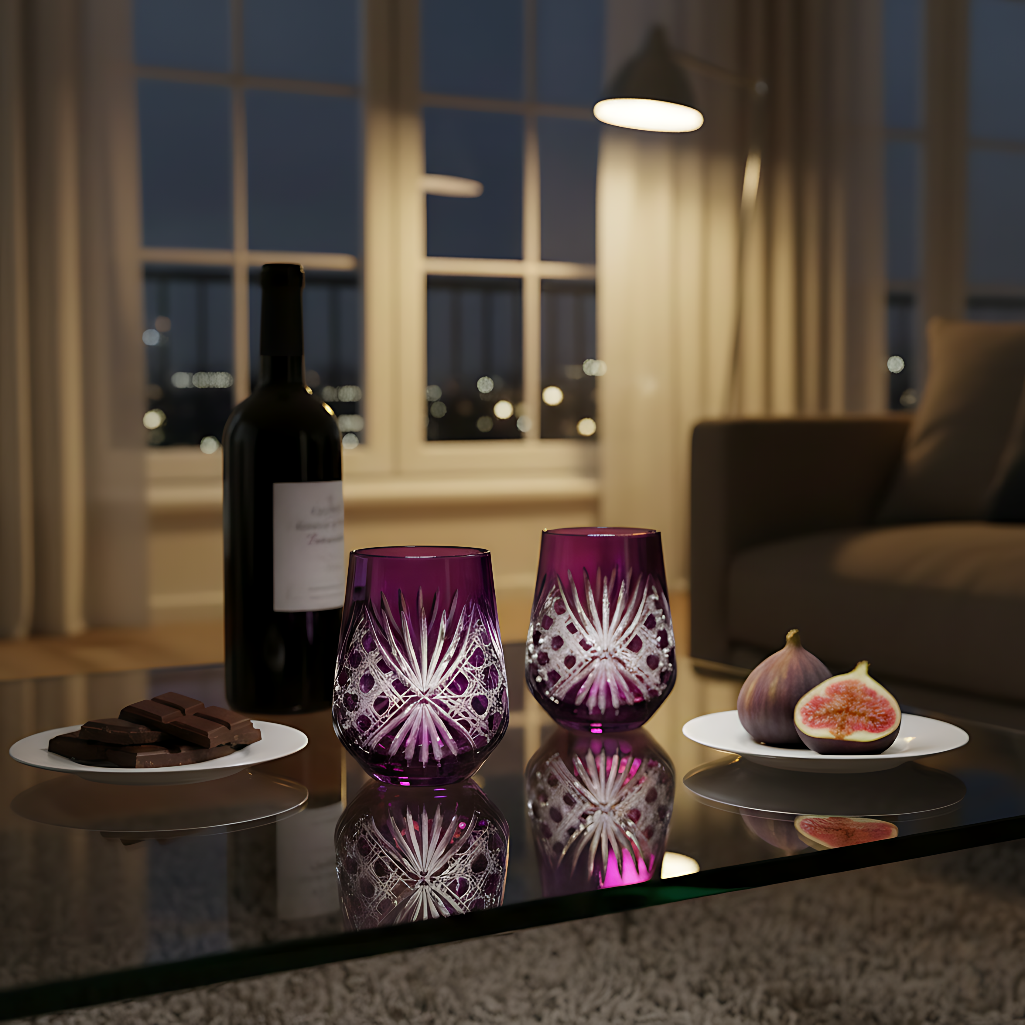 Éclat Stemless Wine Glass - Set Of 2 - Margerie Crystal USA