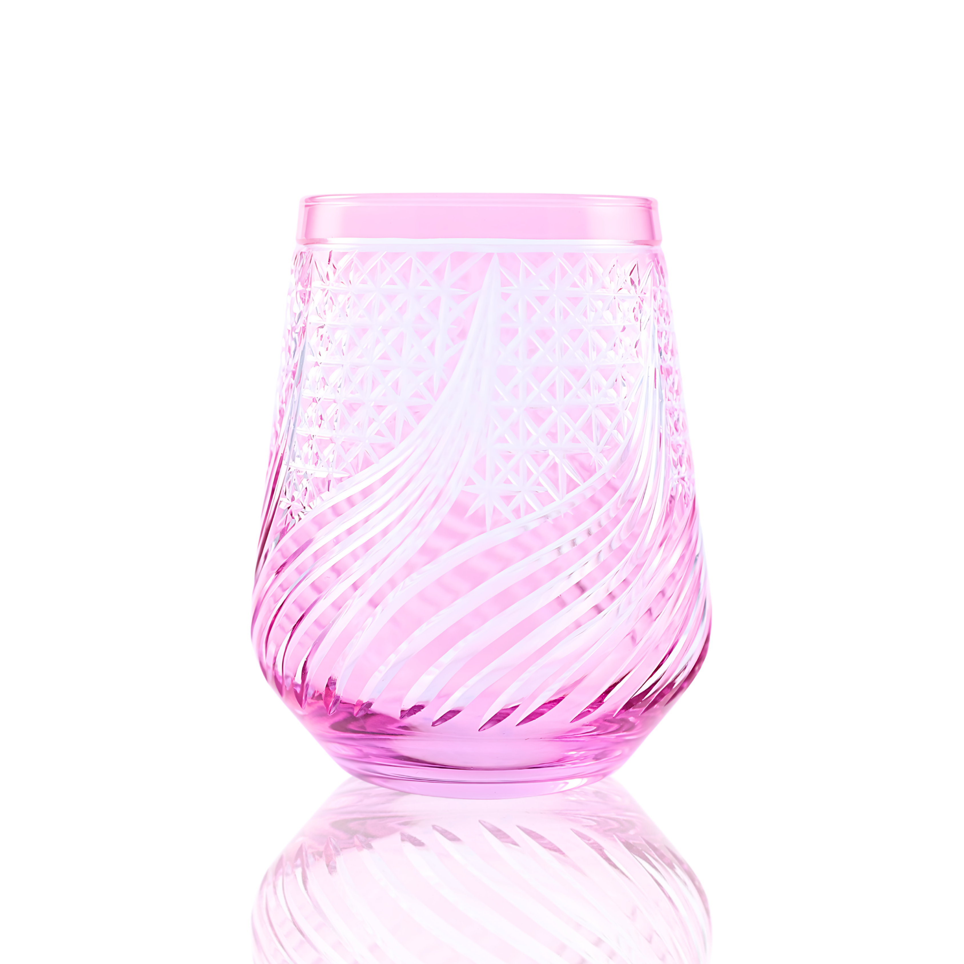 Aurora Stemless Wine Glass - Set Of 2 - Margerie Crystal USA