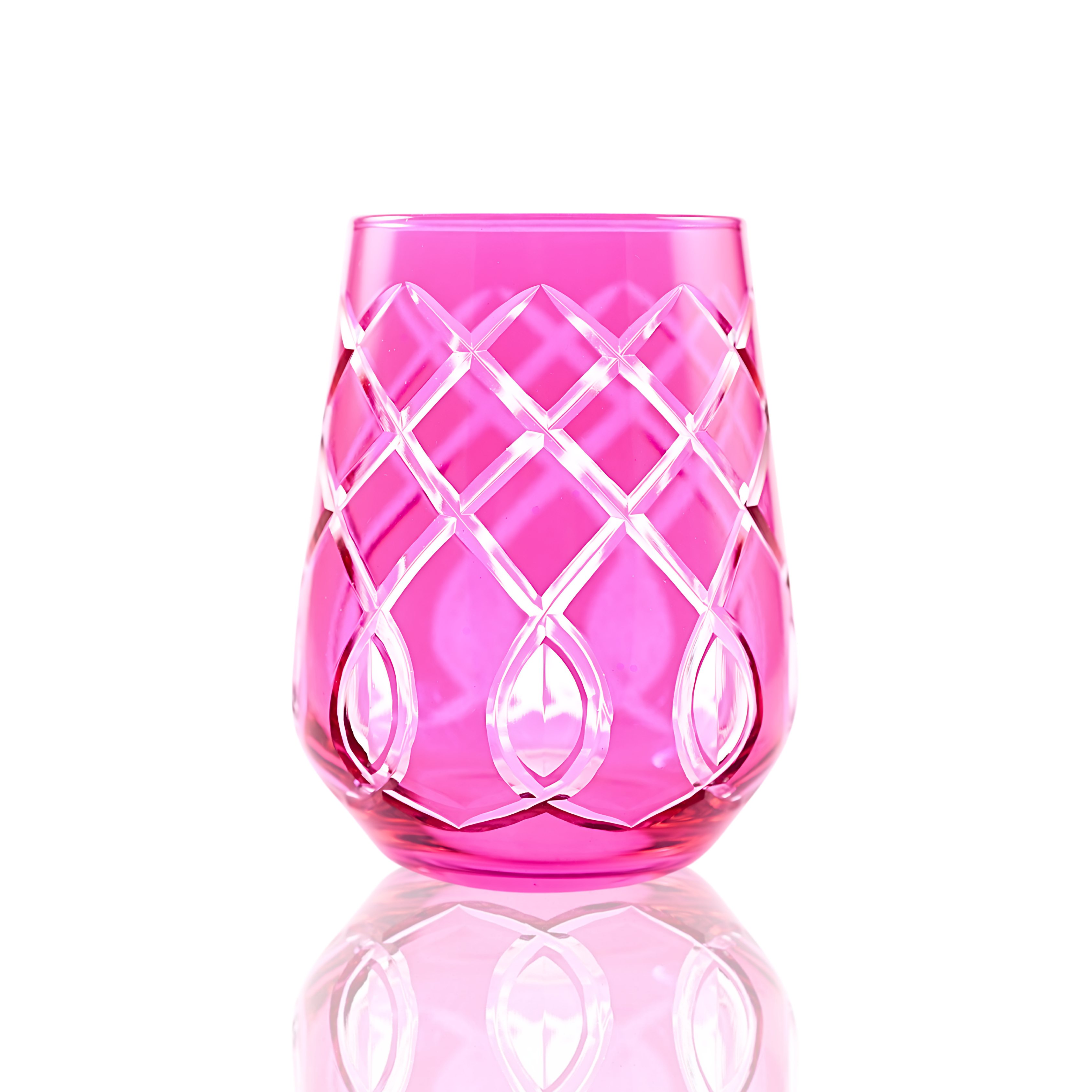 Heritage Stemless Wine Glass - Set Of 2 - Margerie Crystal USA
