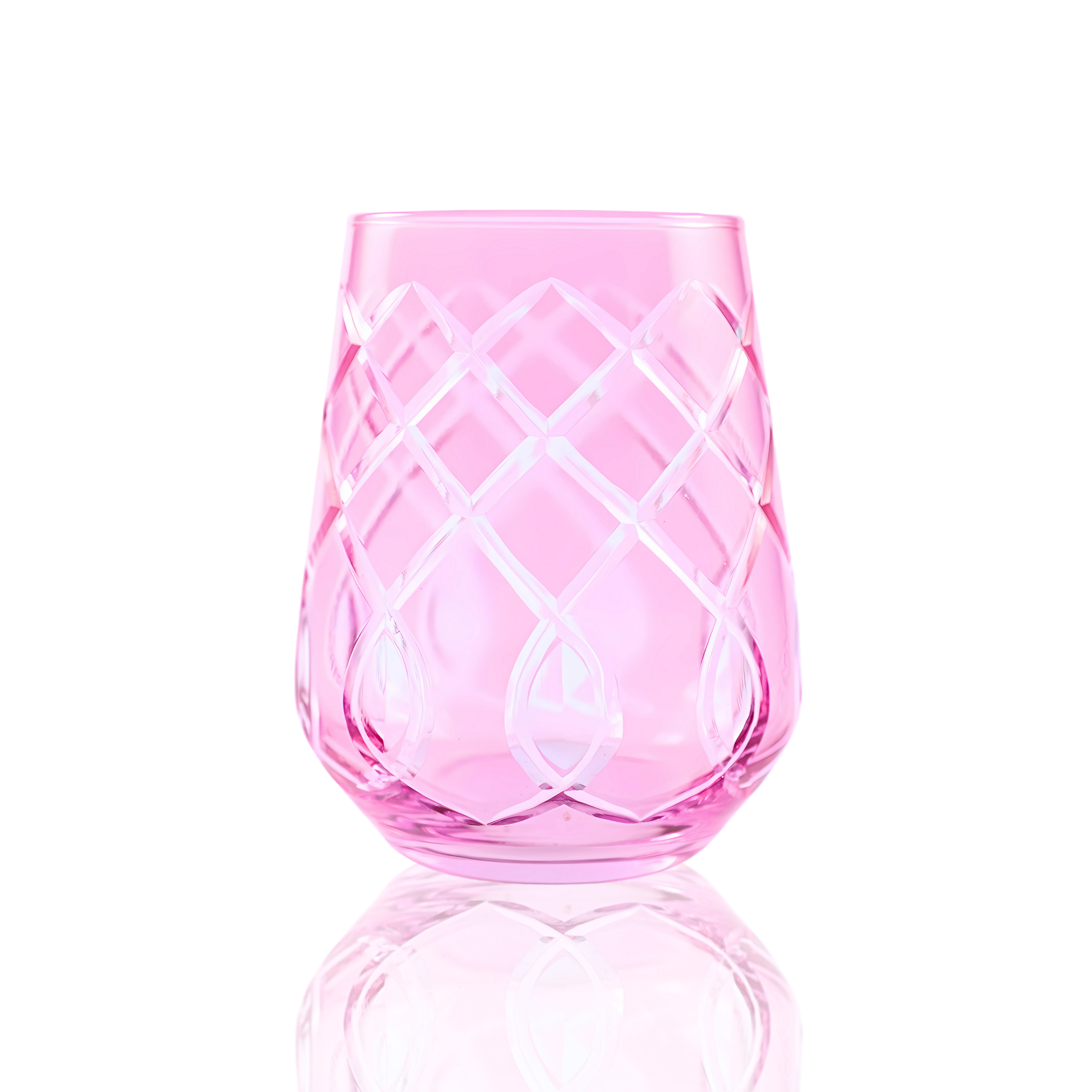 Heritage Stemless Wine Glass - Set Of 2 - Margerie Crystal USA