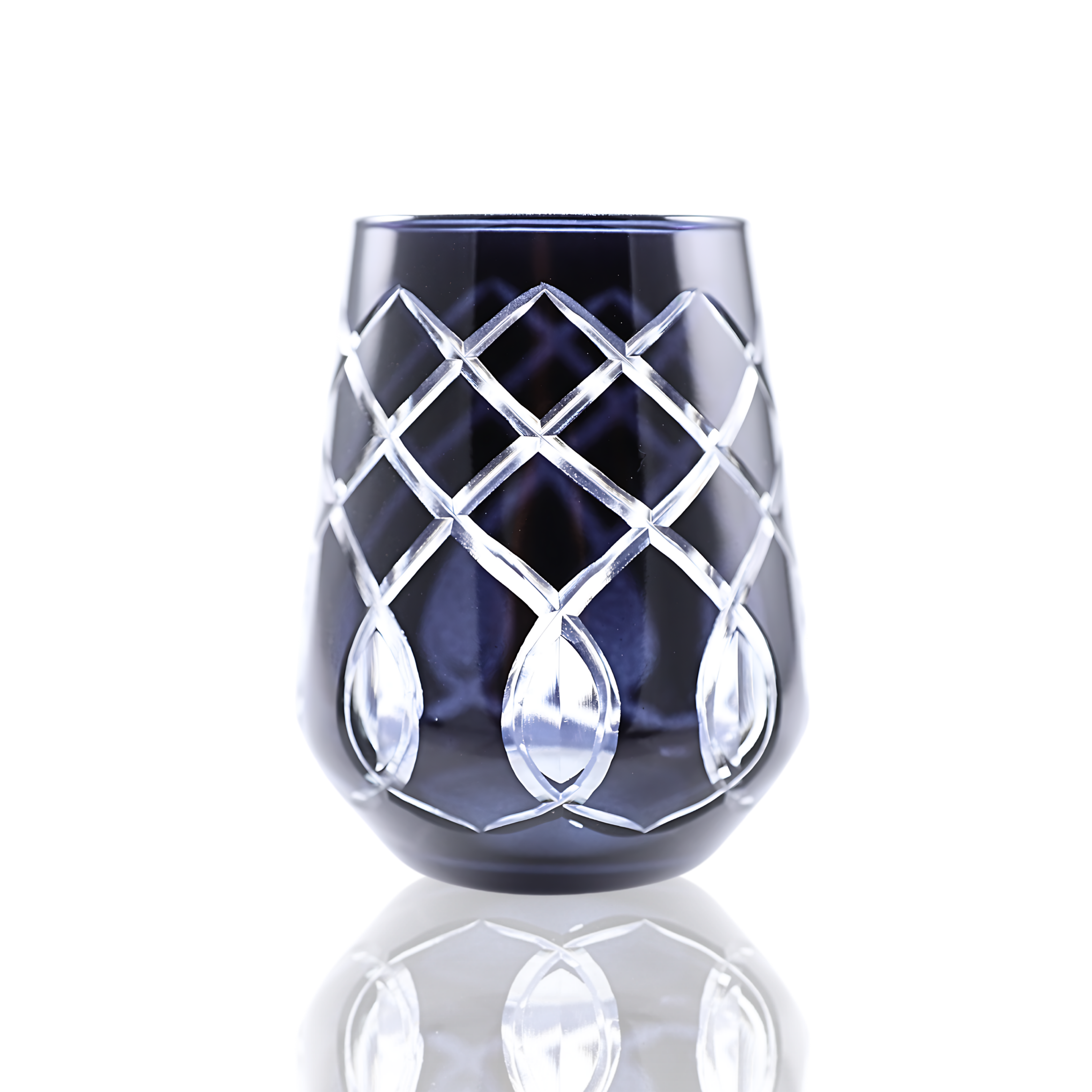 Heritage Stemless Wine Glass - Set Of 2 - Margerie Crystal USA