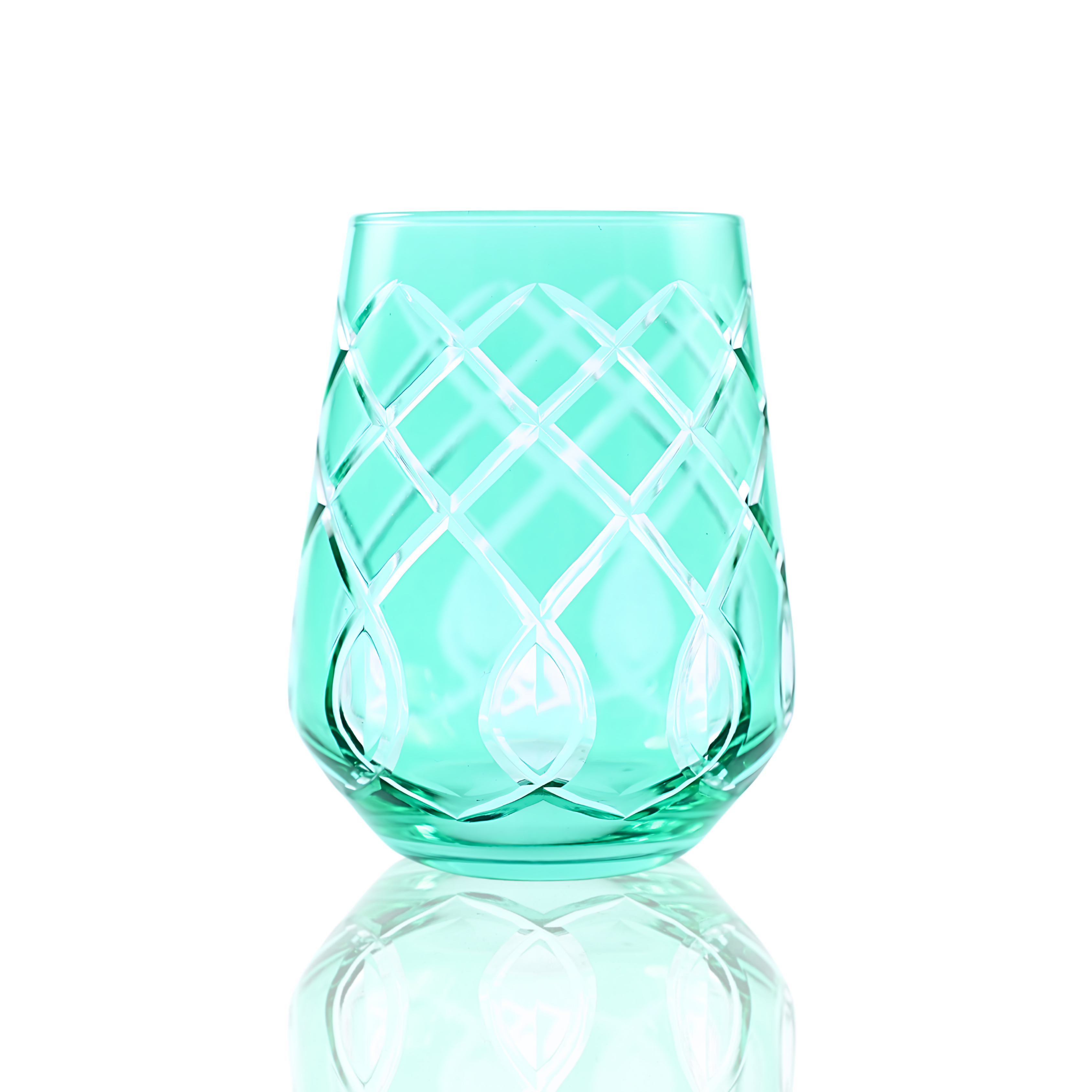 Heritage Stemless Wine Glass - Set Of 2 - Margerie Crystal USA