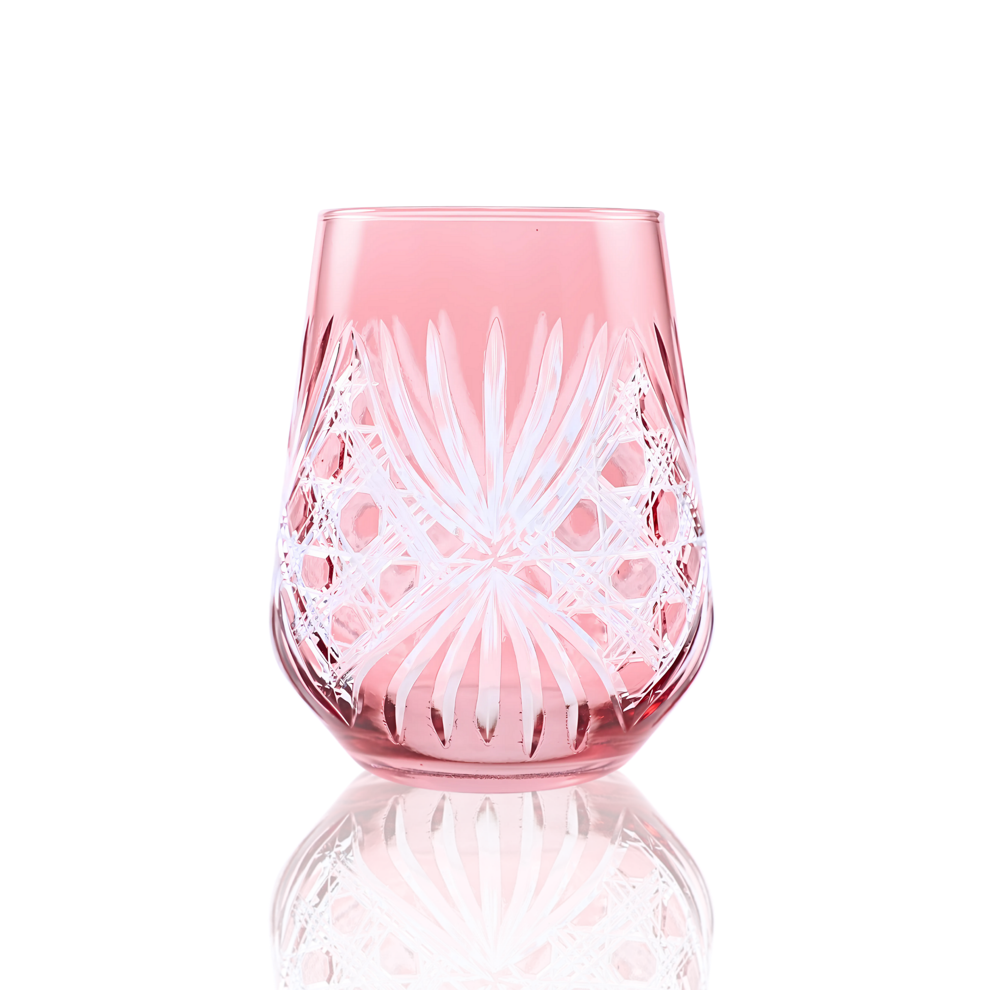 Éclat Stemless Wine Glass - Set Of 2 - Margerie Crystal USA