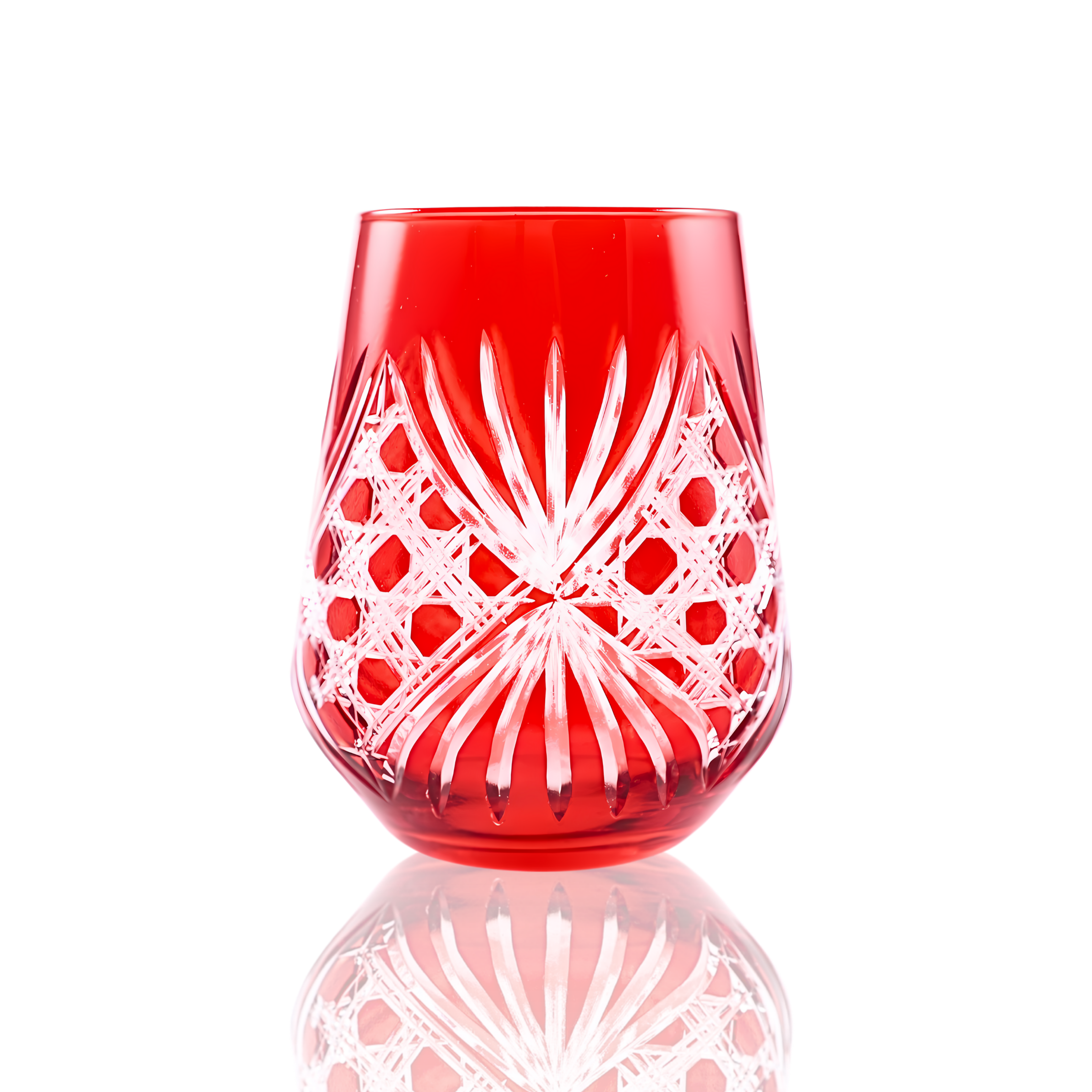 Éclat Stemless Wine Glass - Set Of 2 - Margerie Crystal USA