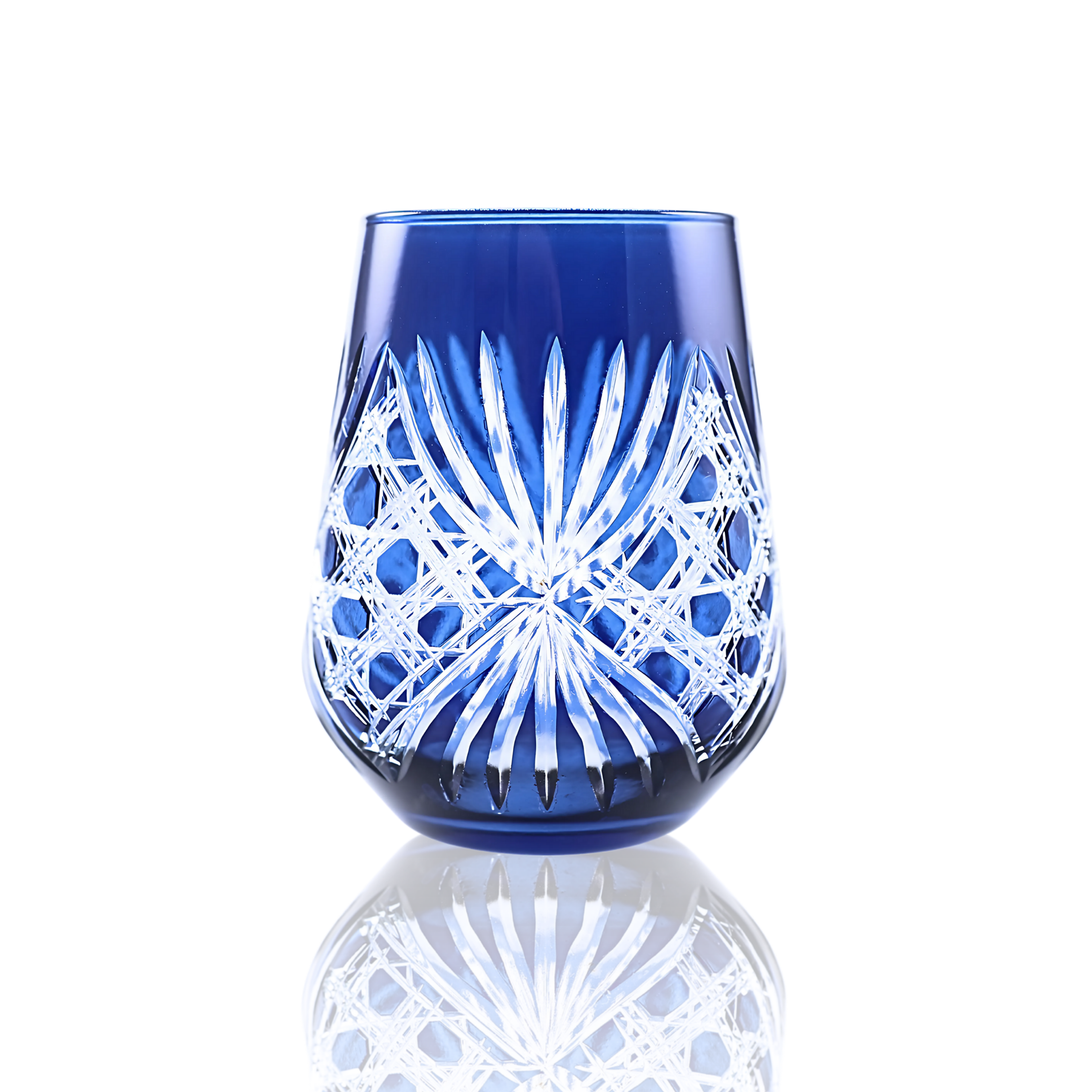 Éclat Stemless Wine Glass - Set Of 2 - Margerie Crystal USA