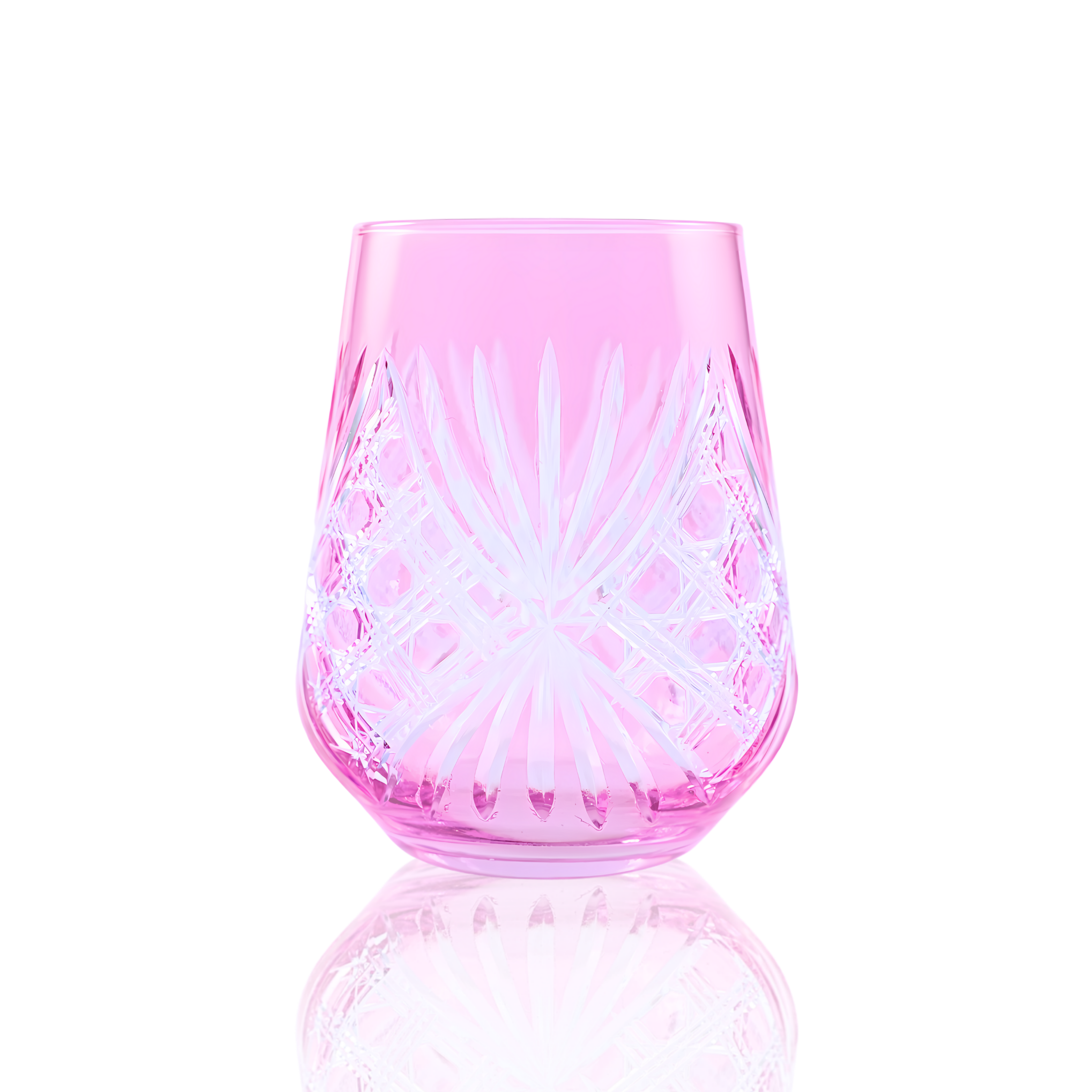 Éclat Stemless Wine Glass - Set Of 2 - Margerie Crystal USA