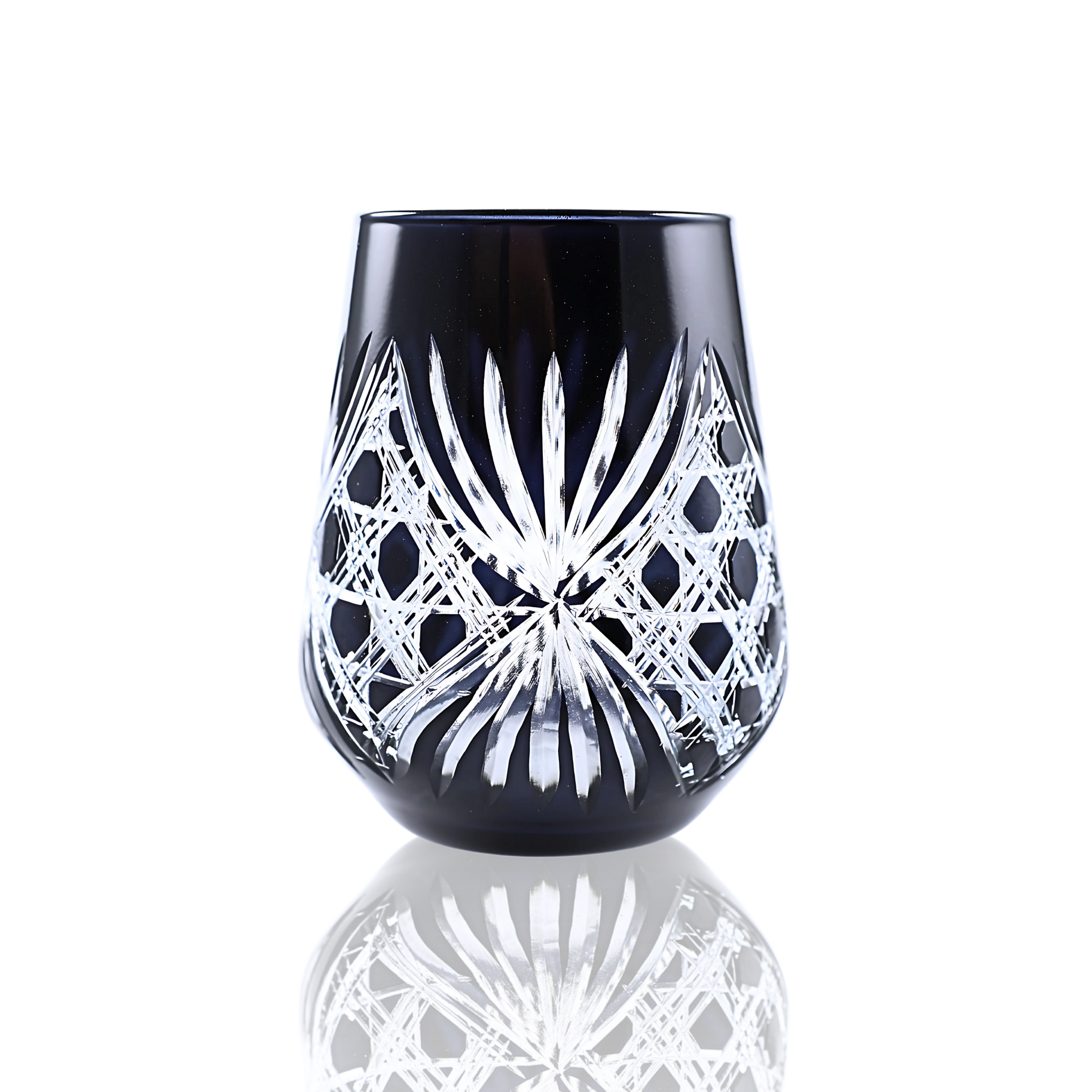 Éclat Stemless Wine Glass - Set Of 2 - Margerie Crystal USA