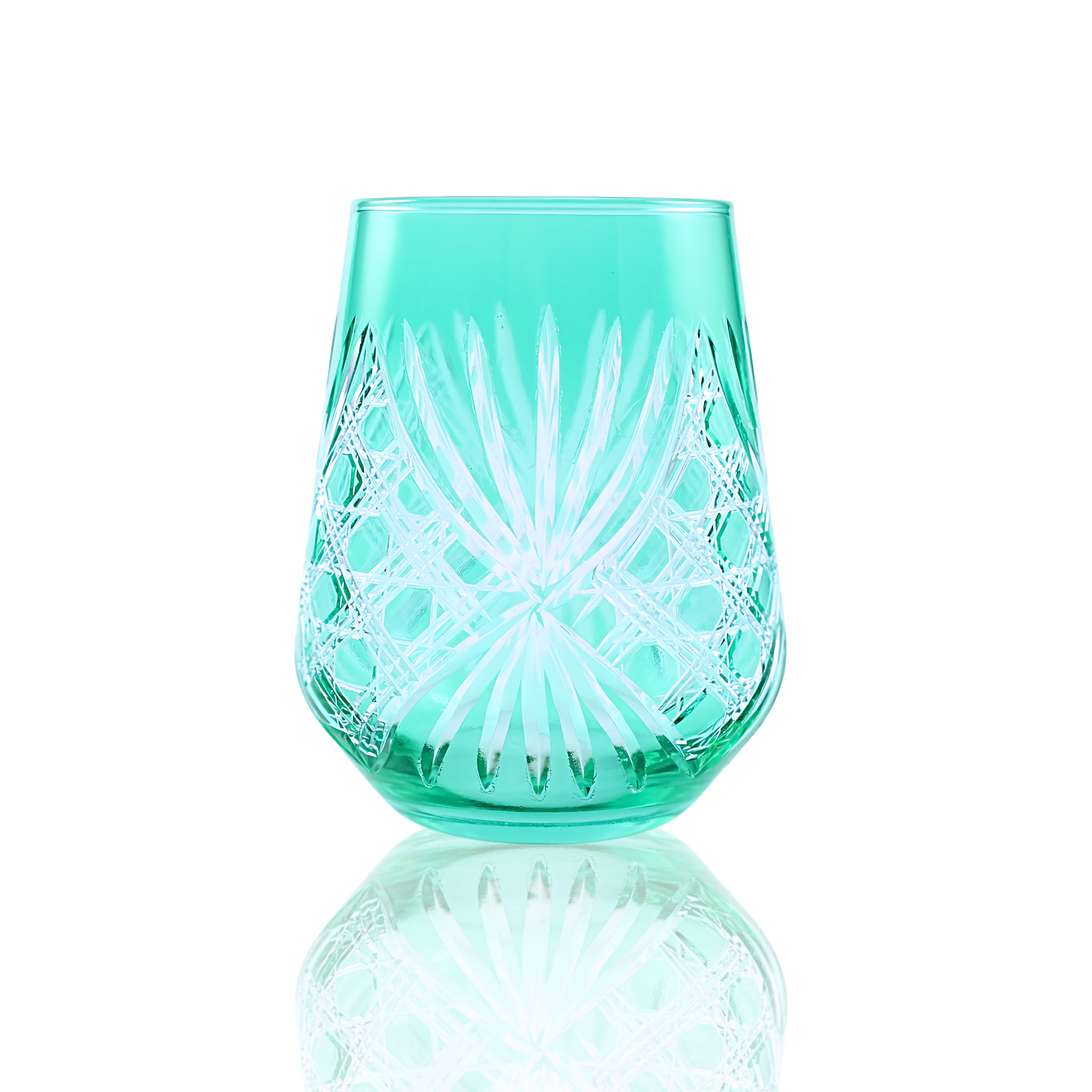 Éclat Stemless Wine Glass - Set Of 2 - Margerie Crystal USA