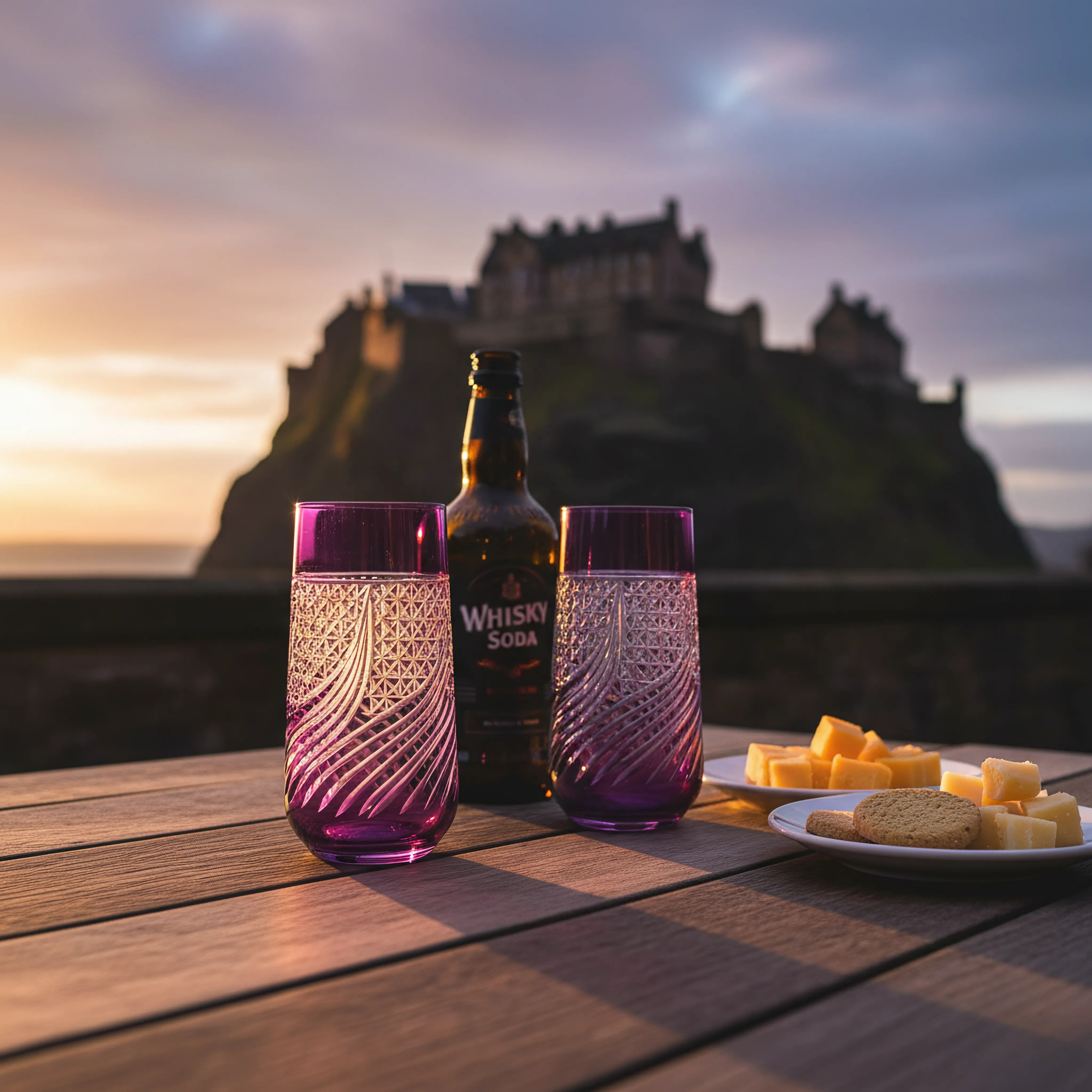 Aurora Highball Glass - Set Of 2 - Margerie Crystal USA