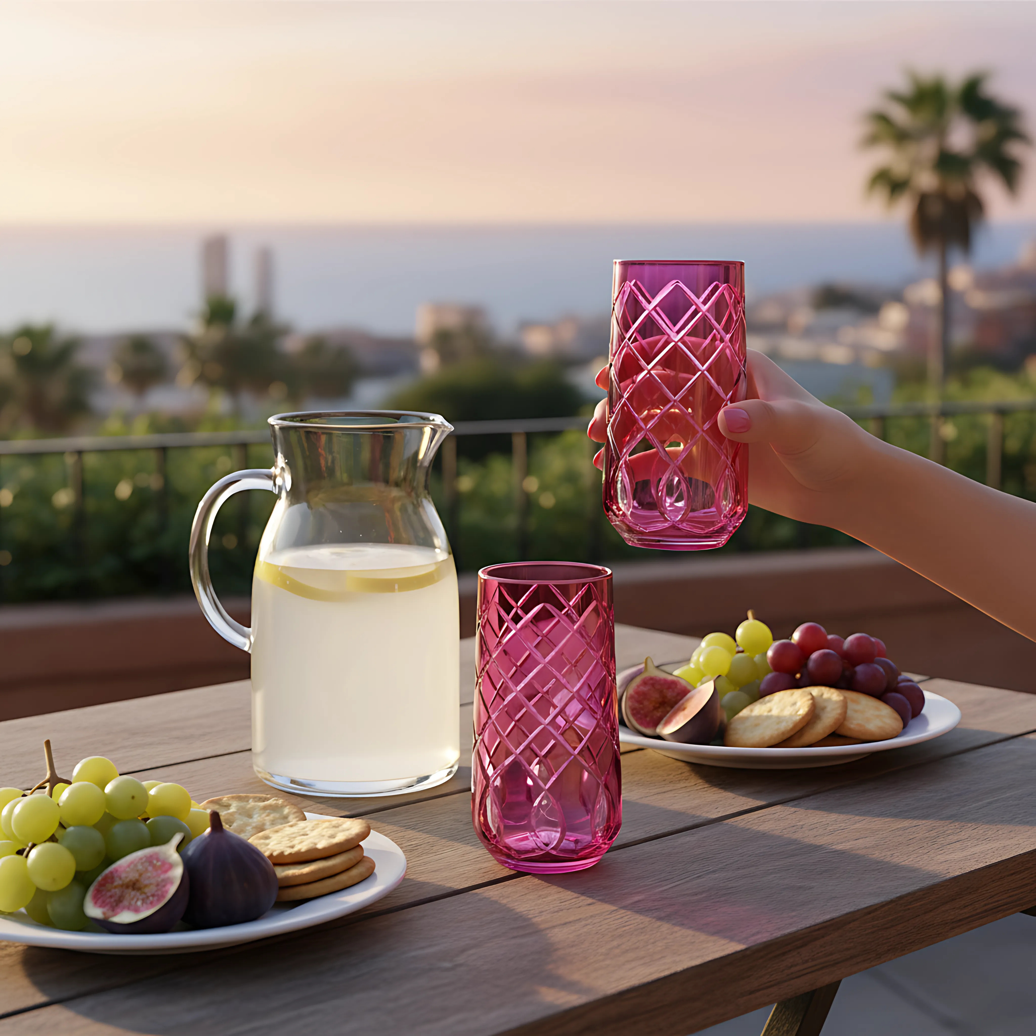 Heritage Highball Glass - Set Of 2 - Margerie Crystal USA