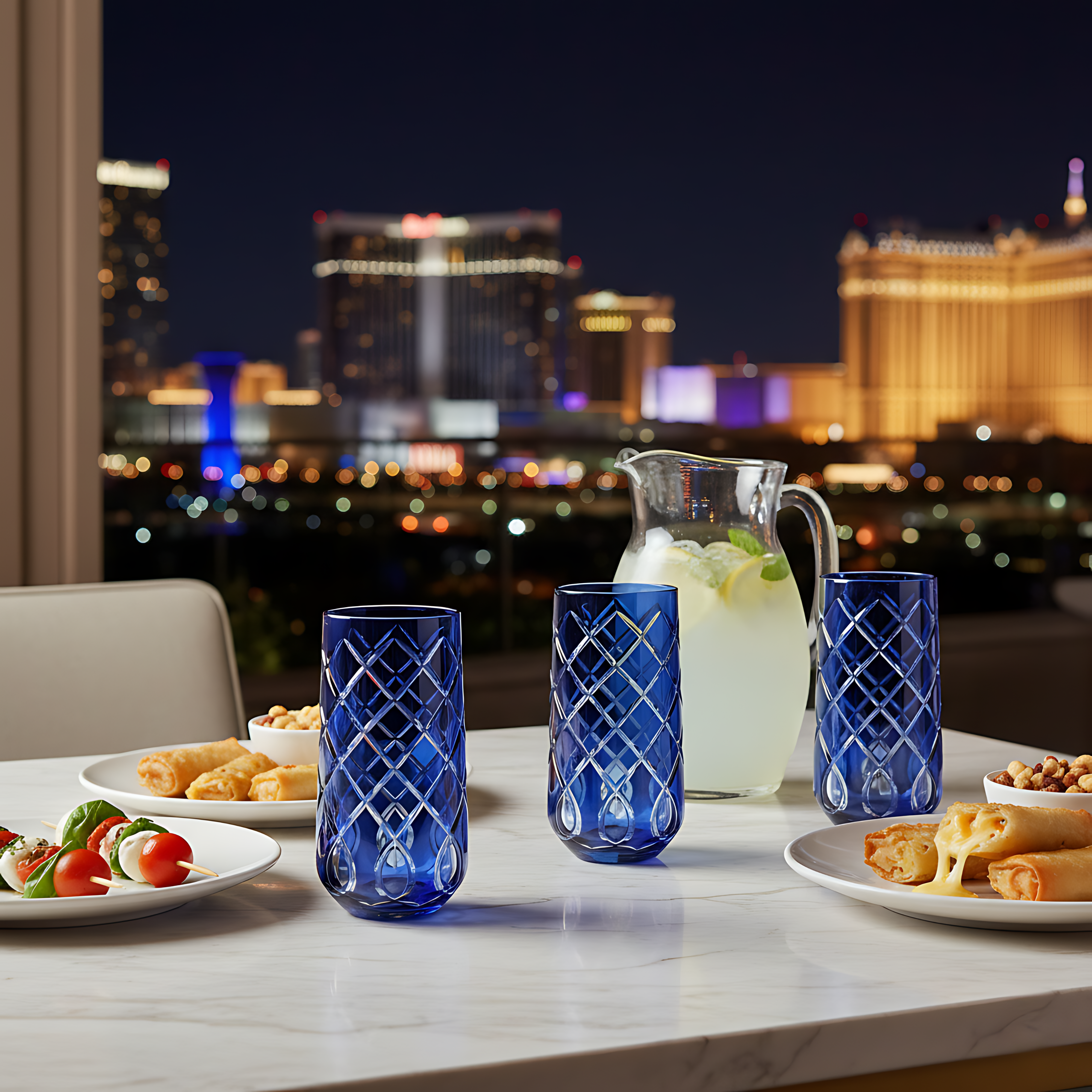 Heritage Highball Glass - Set Of 2 - Margerie Crystal USA