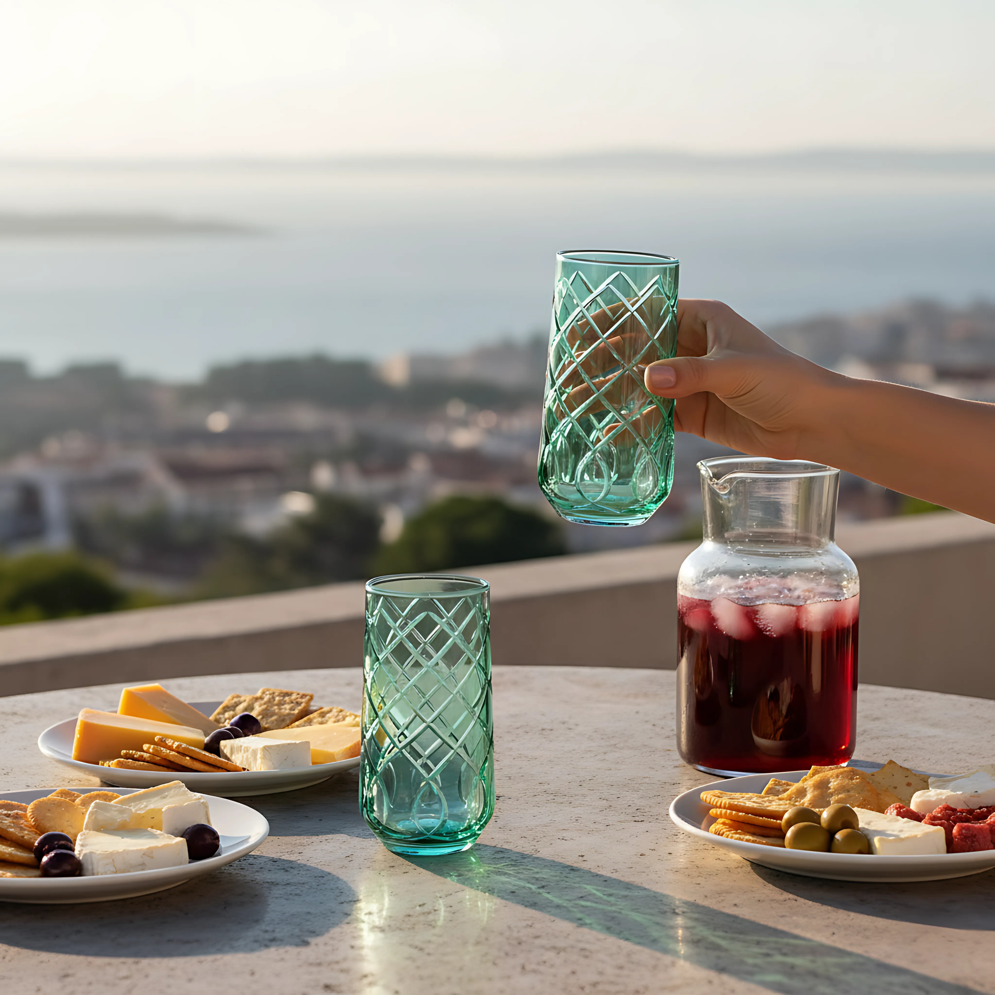 Heritage Highball Glass - Set Of 2 - Margerie Crystal USA