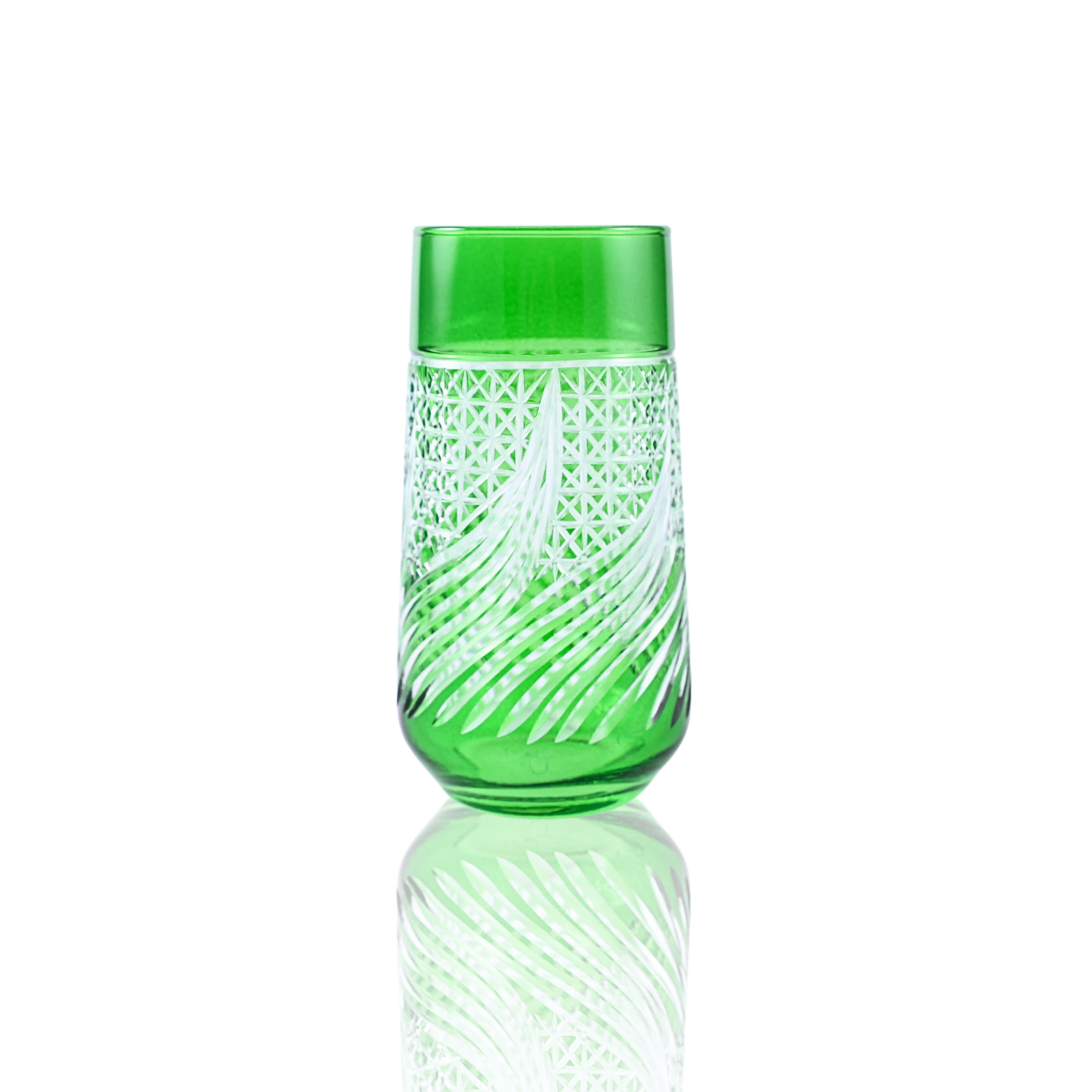 Aurora Highball Glass - Set Of 2 - Margerie Crystal USA