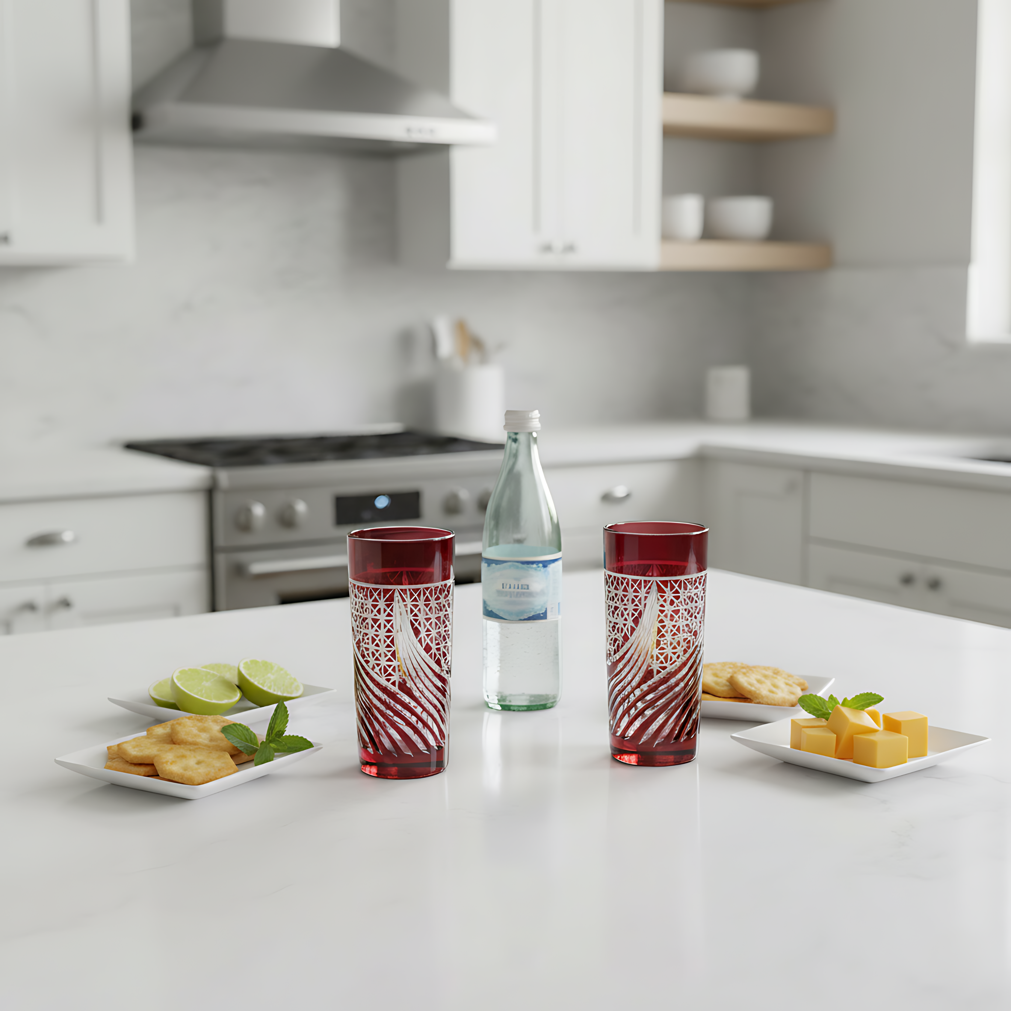 Aurora Highball Glass - Set Of 2 - Margerie Crystal USA