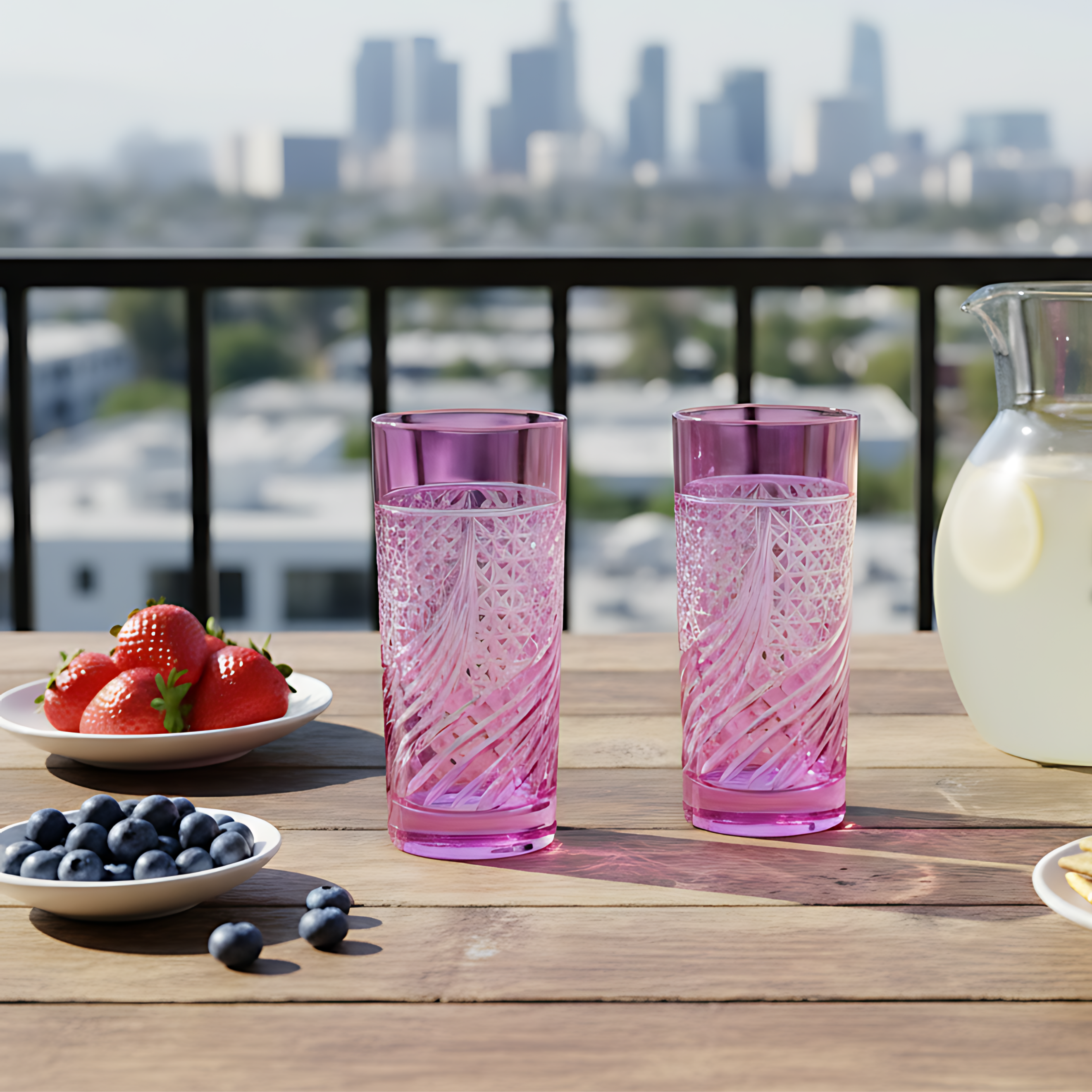 Aurora Highball Glass - Set Of 2 - Margerie Crystal USA