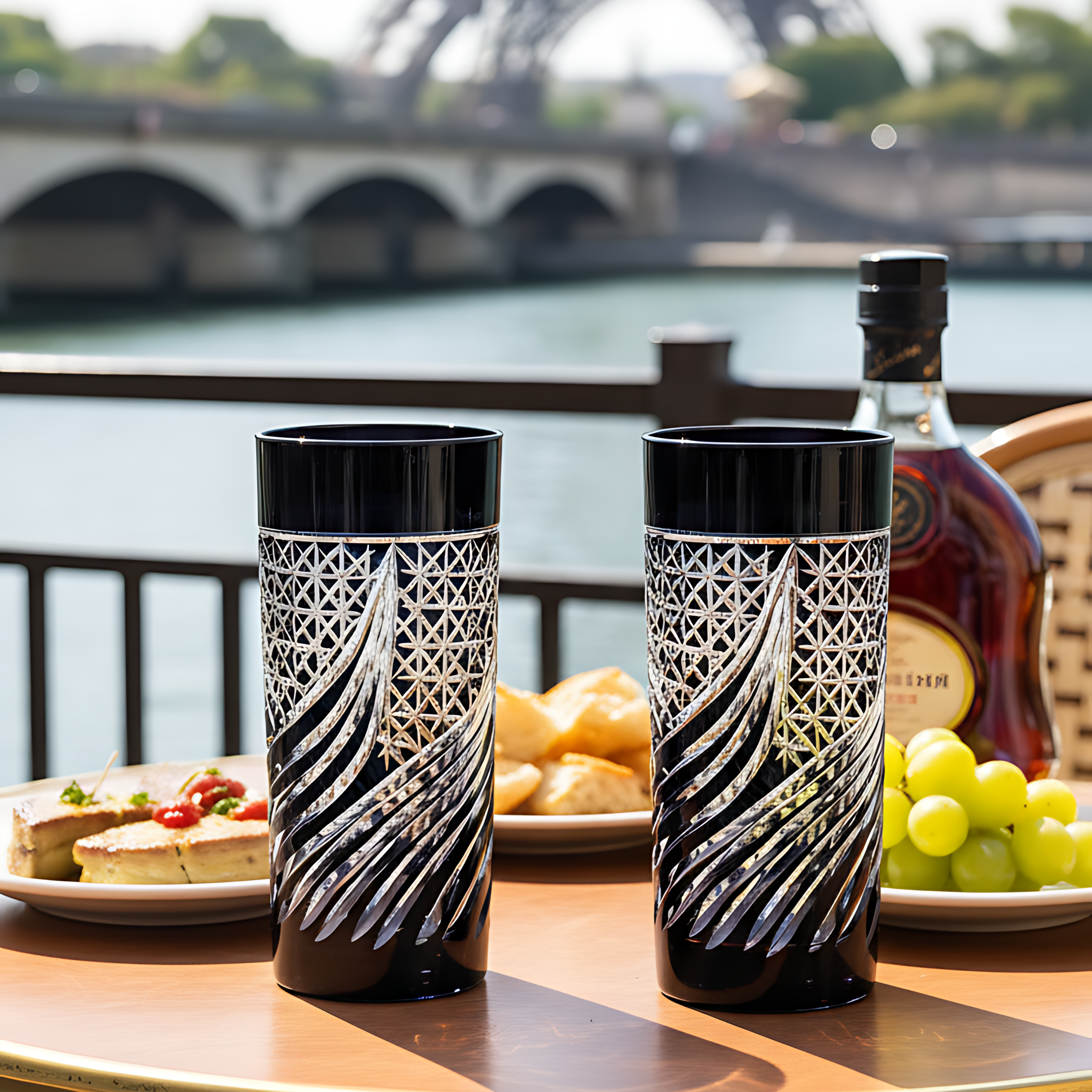 Aurora Highball Glass - Set Of 2 - Margerie Crystal USA