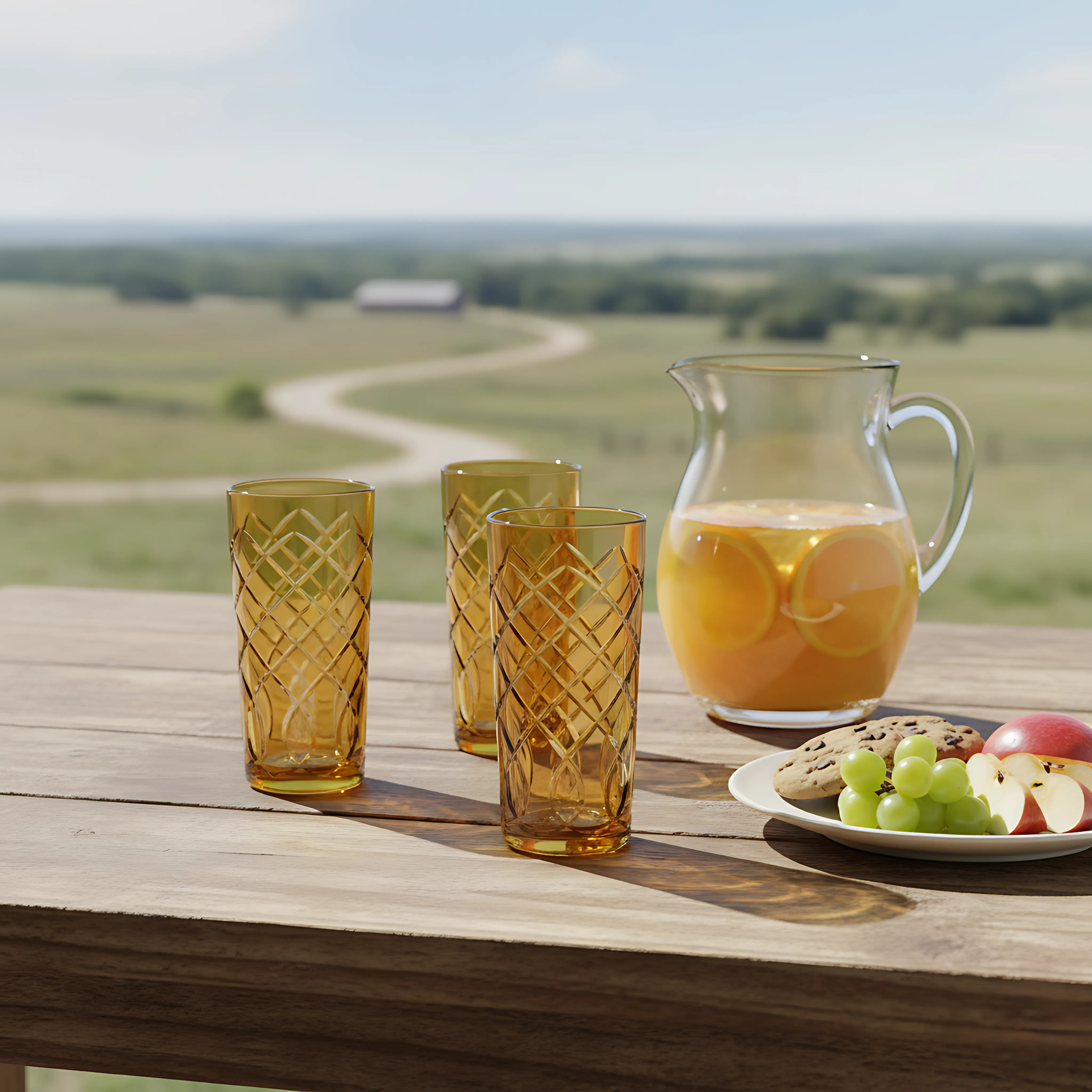 Heritage Highball Glass - Set Of 2 - Margerie Crystal USA