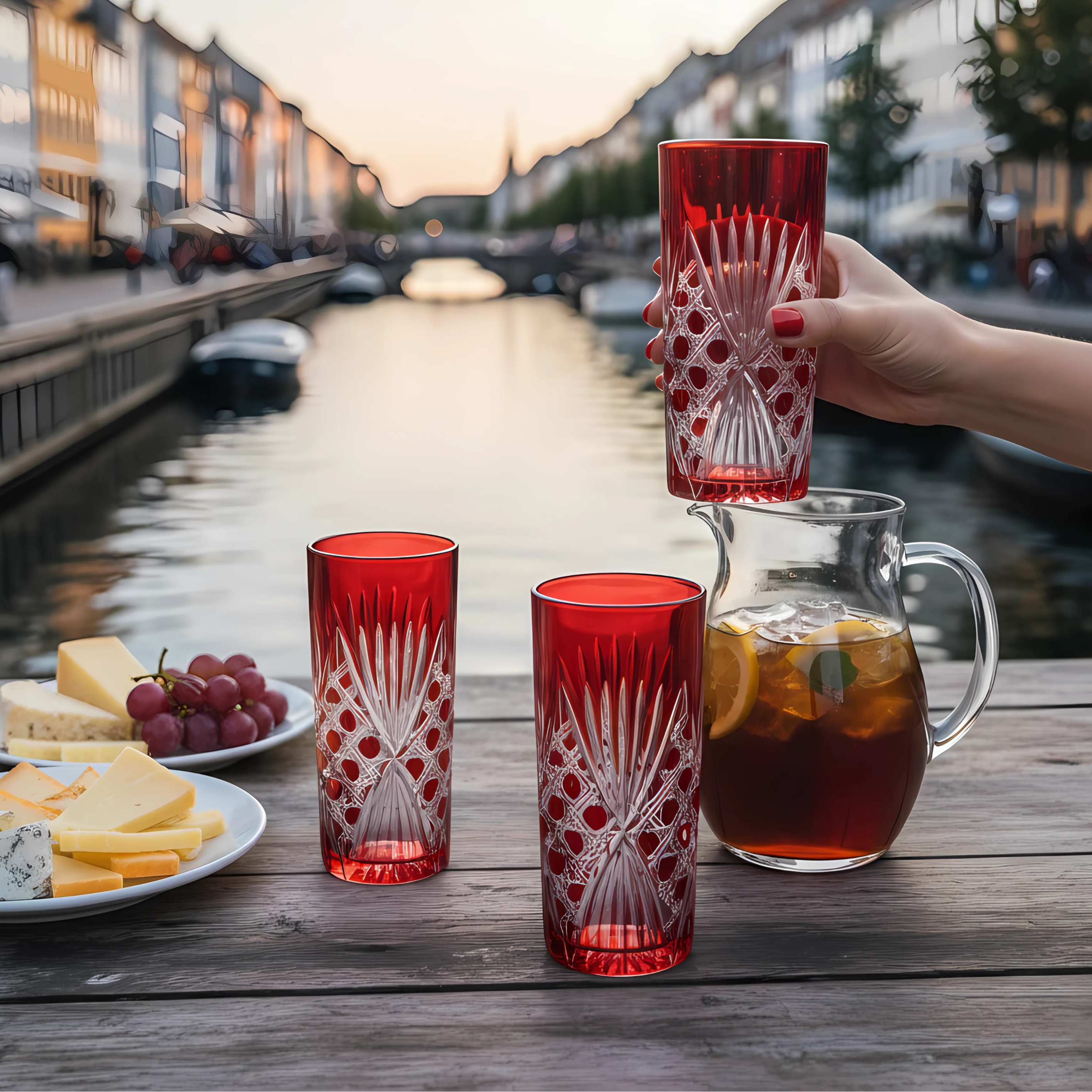 Éclat Highball Glass - Set Of 2 - Margerie Crystal USA