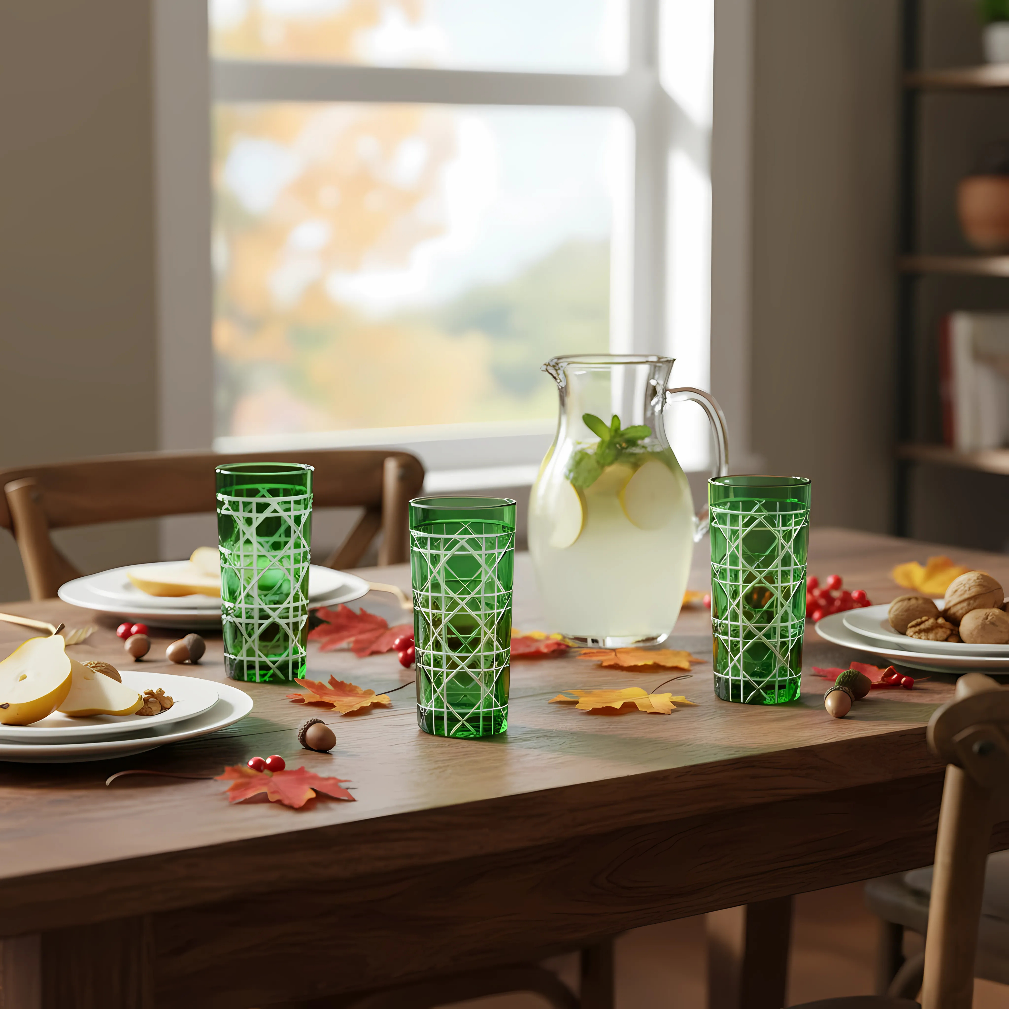 Gloria Cut Crystal Highball Glasses - Set Of 2 - Margerie Crystal USA