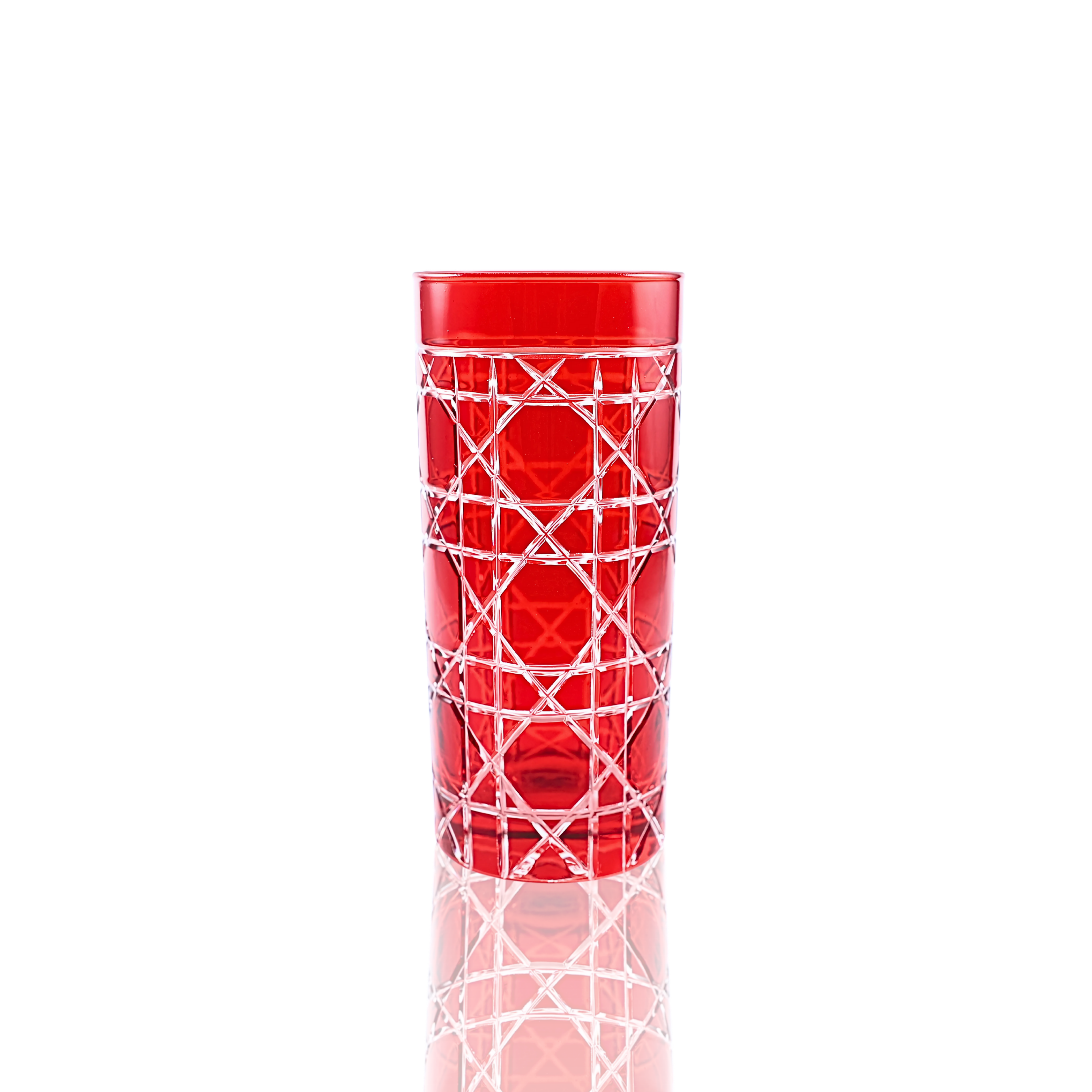 Gloria Cut Crystal Highball Glasses - Set Of 2 - Margerie Crystal USA