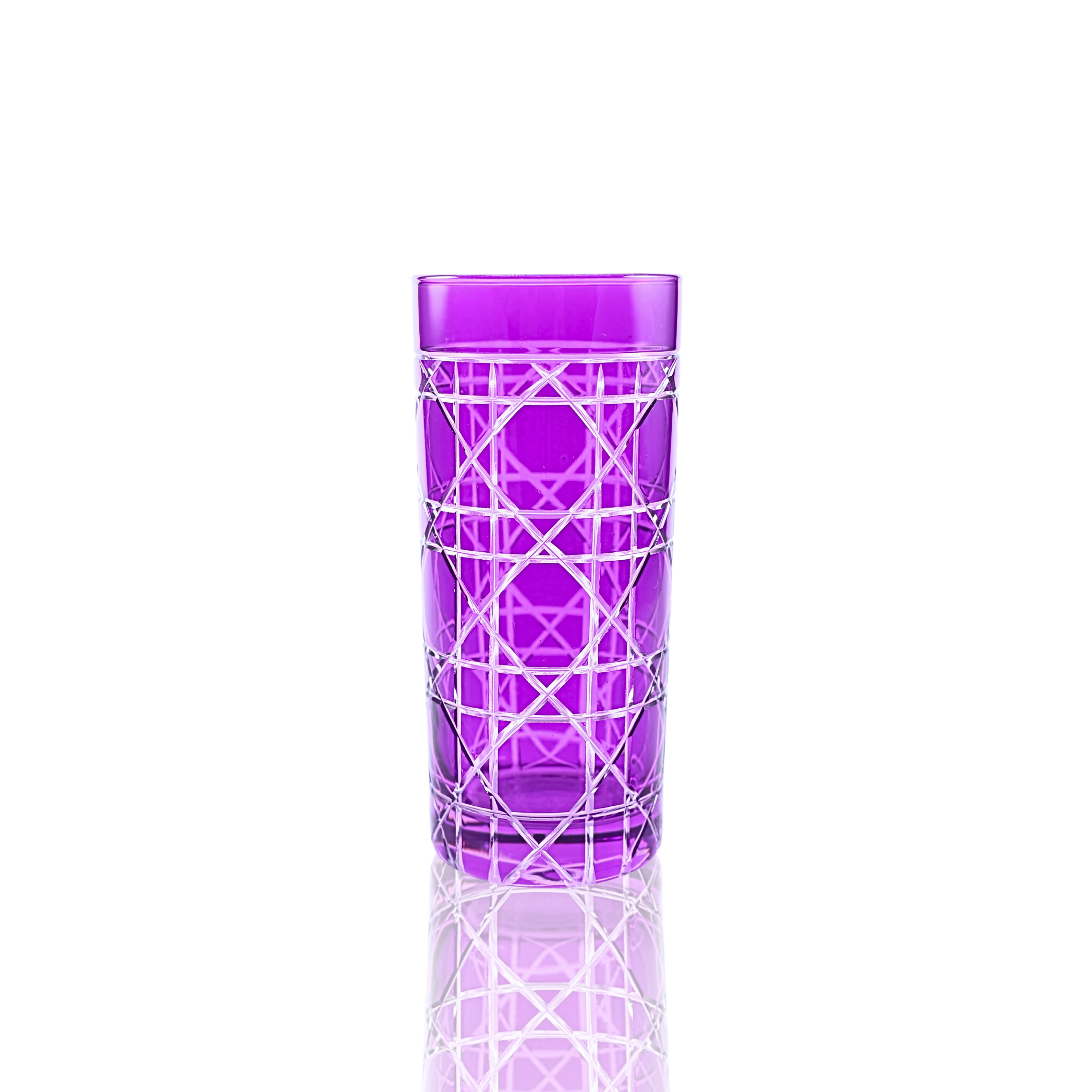 Gloria Cut Crystal Highball Glasses - Set Of 2 - Margerie Crystal USA