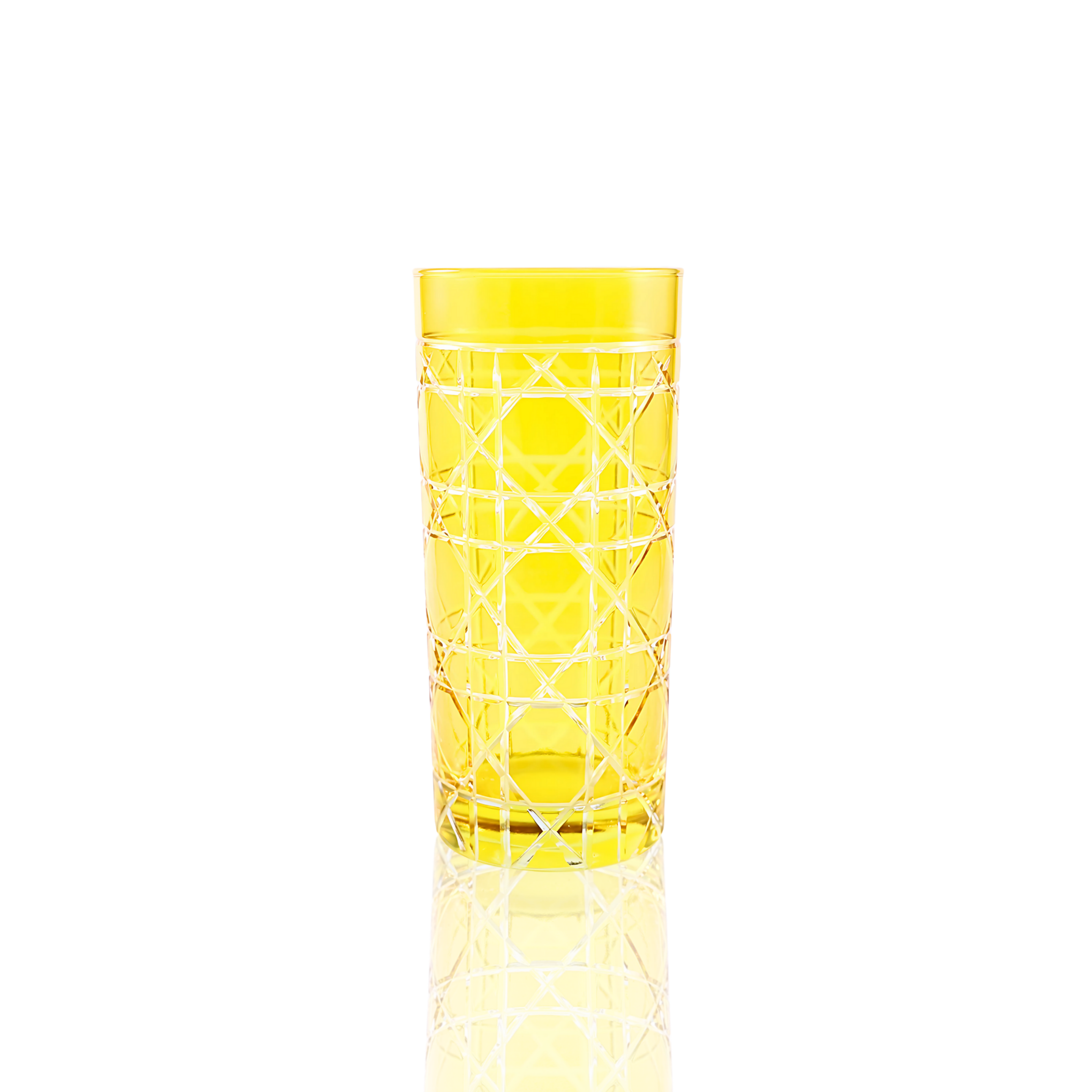 Gloria Cut Crystal Highball Glasses - Set Of 2 - Margerie Crystal USA