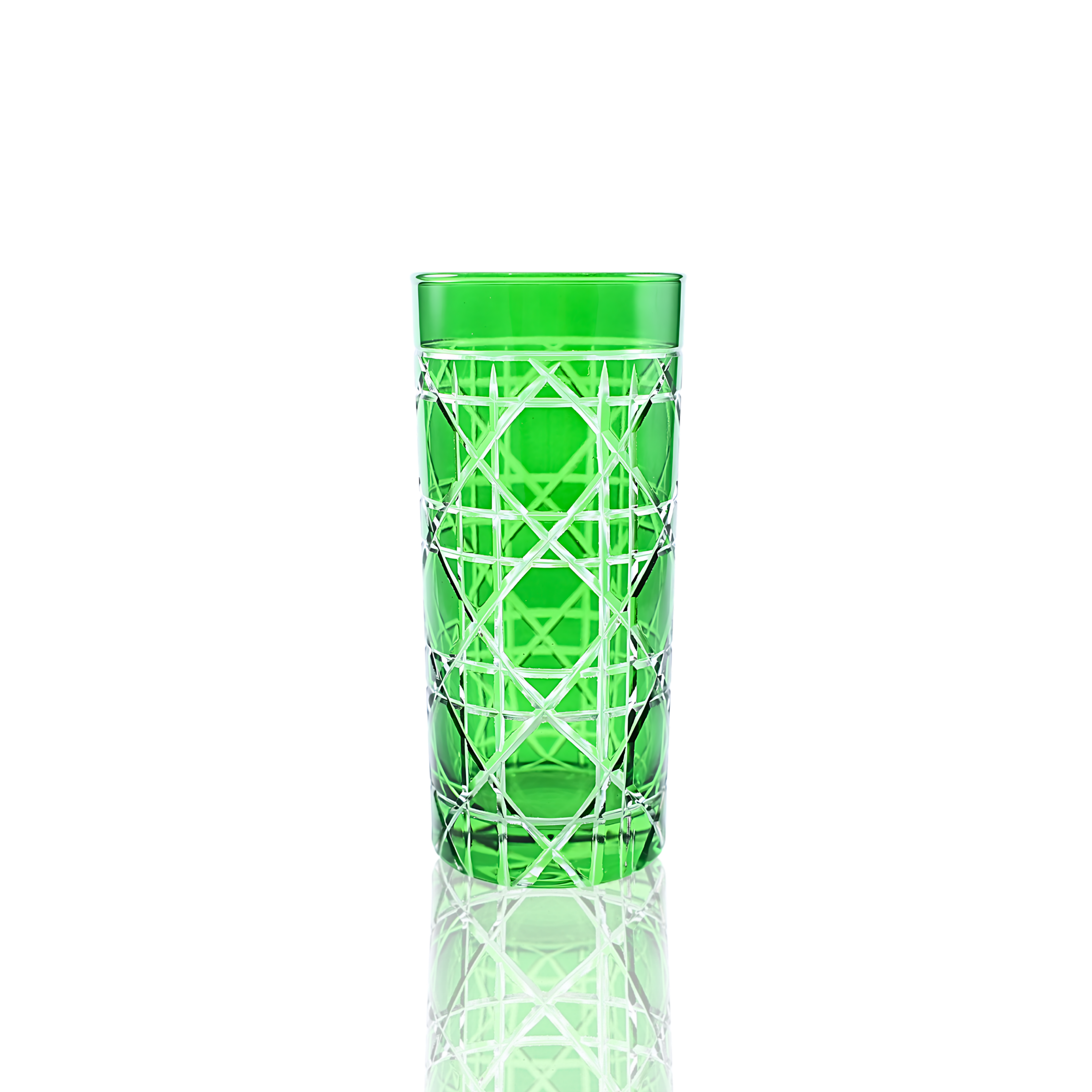 Gloria Cut Crystal Highball Glasses - Set Of 2 - Margerie Crystal USA