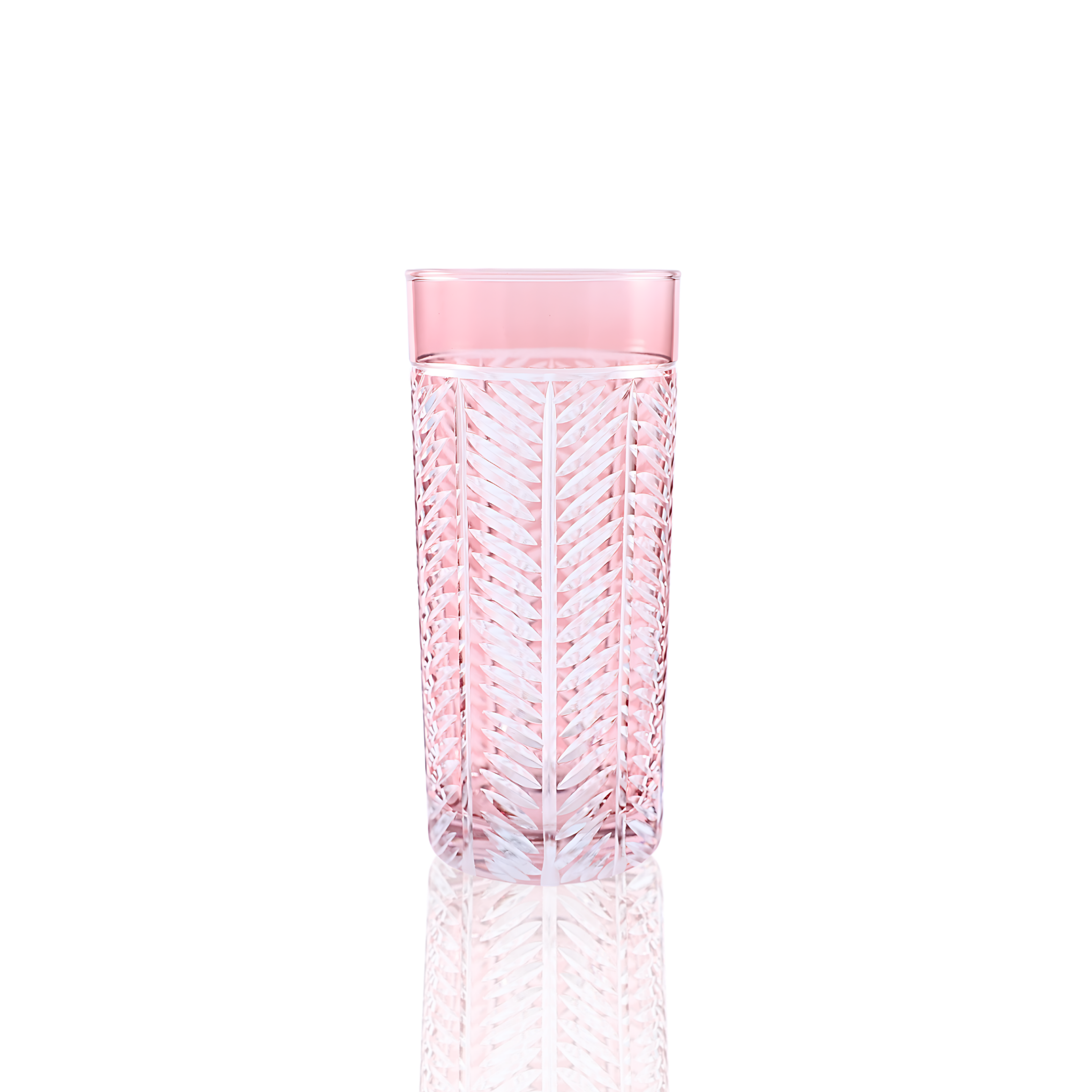 Lanza Cut Crystal Highball Glasses - Set Of 2 - Margerie Crystal USA