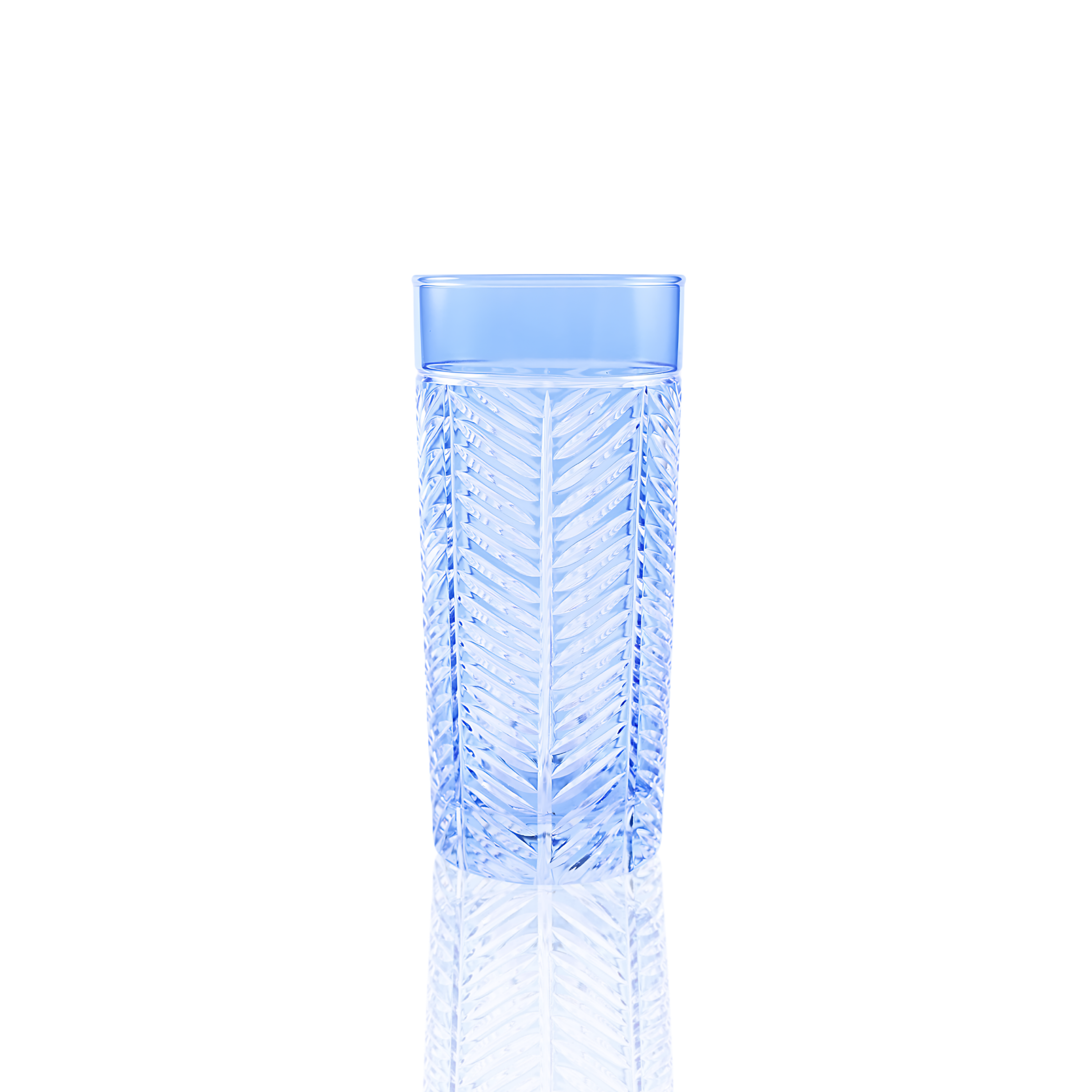 Lanza Cut Crystal Highball Glasses - Set Of 2 - Margerie Crystal USA