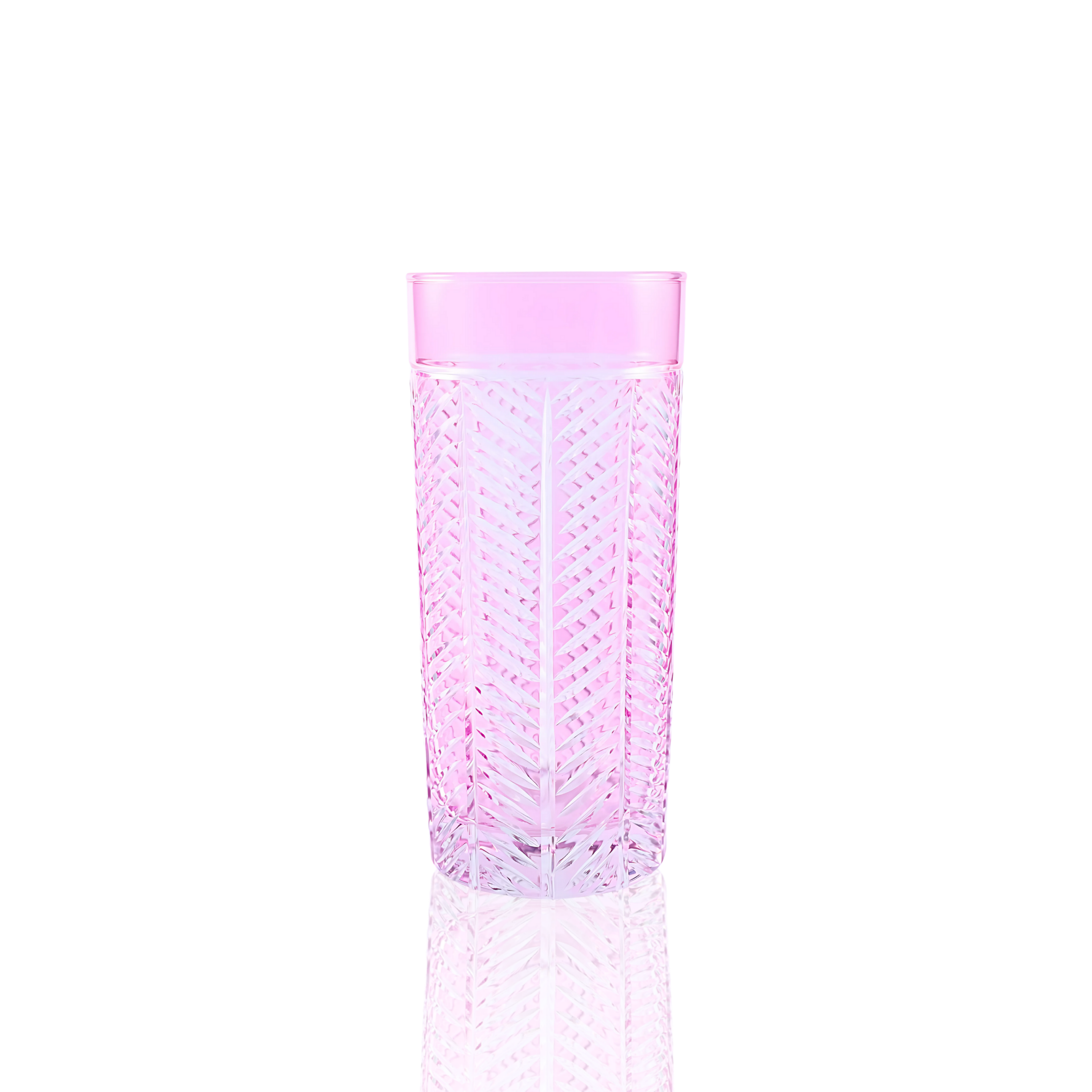 Lanza Cut Crystal Highball Glasses - Set Of 2 - Margerie Crystal USA