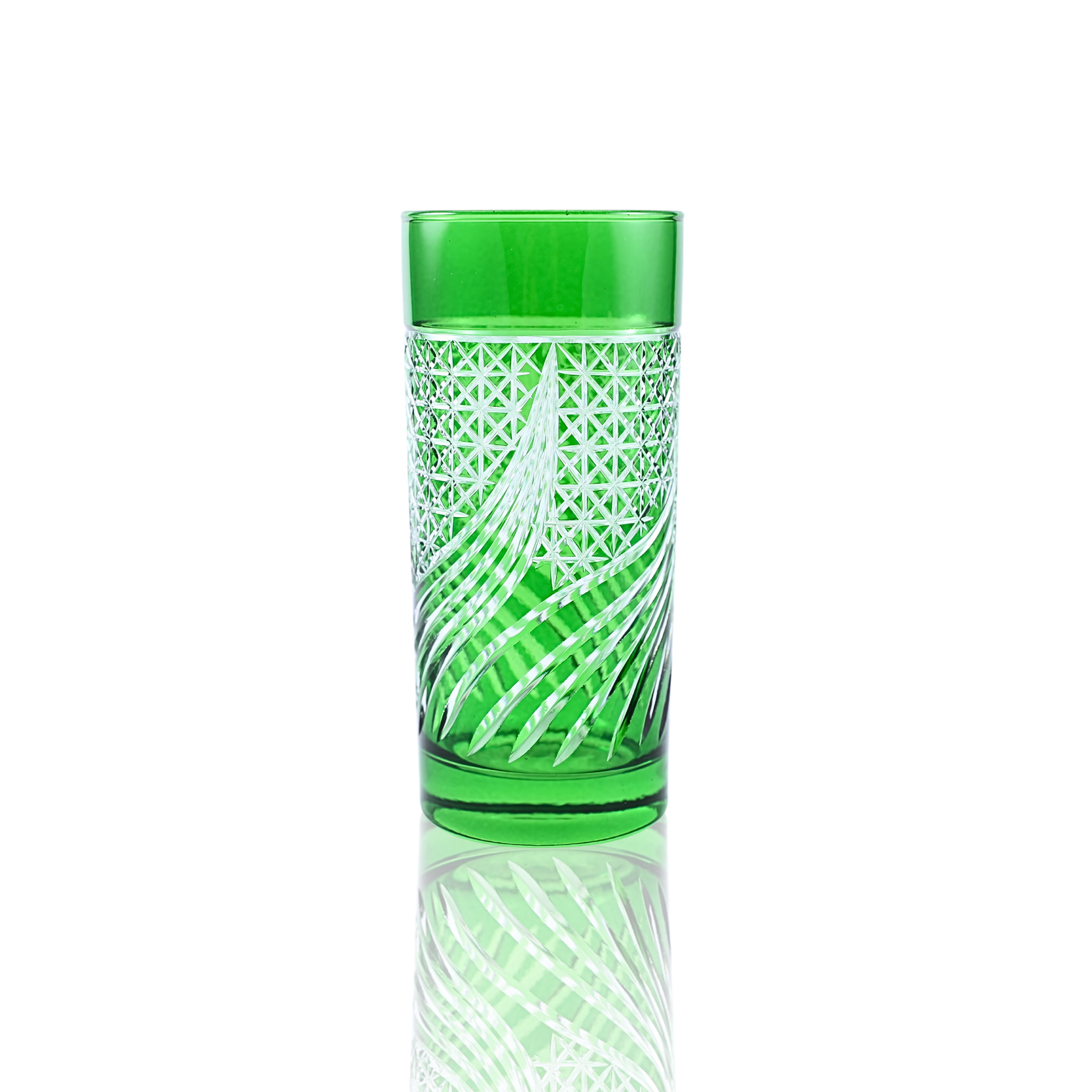 Aurora Highball Glass - Set Of 2 - Margerie Crystal USA
