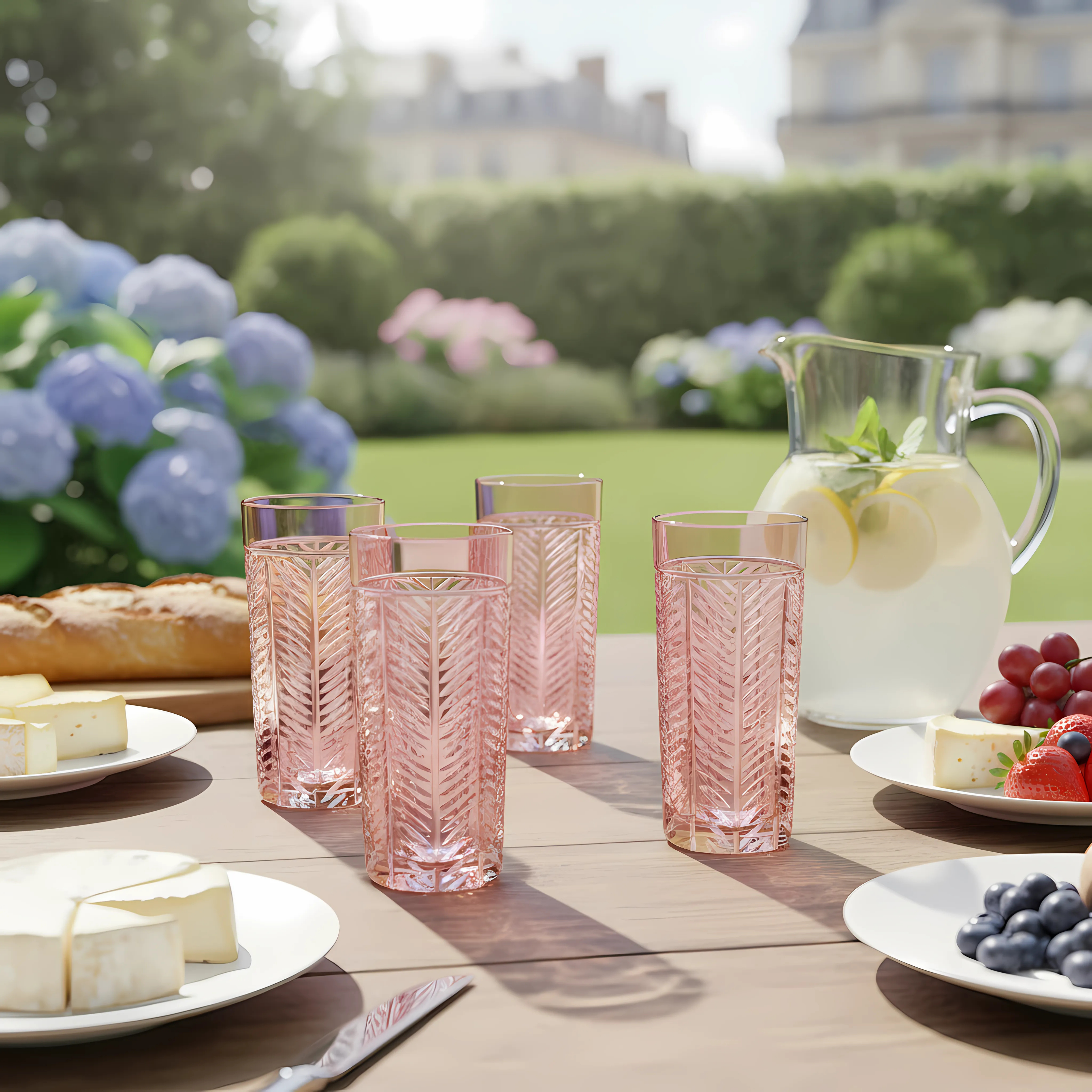 Lanza Cut Crystal Highball Glasses - Set Of 2 - Margerie Crystal USA