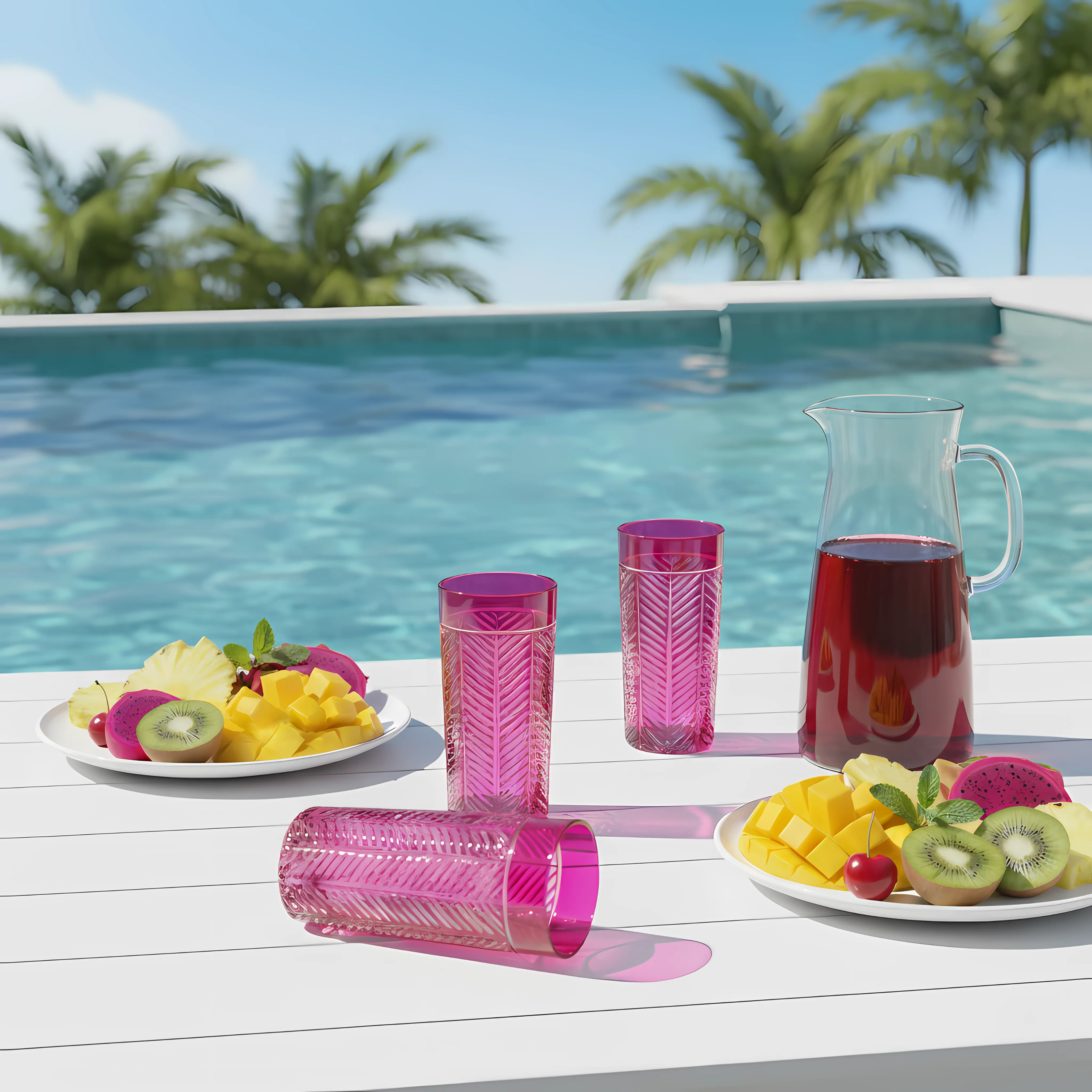 Lanza Cut Crystal Highball Glasses - Set Of 2 - Margerie Crystal USA