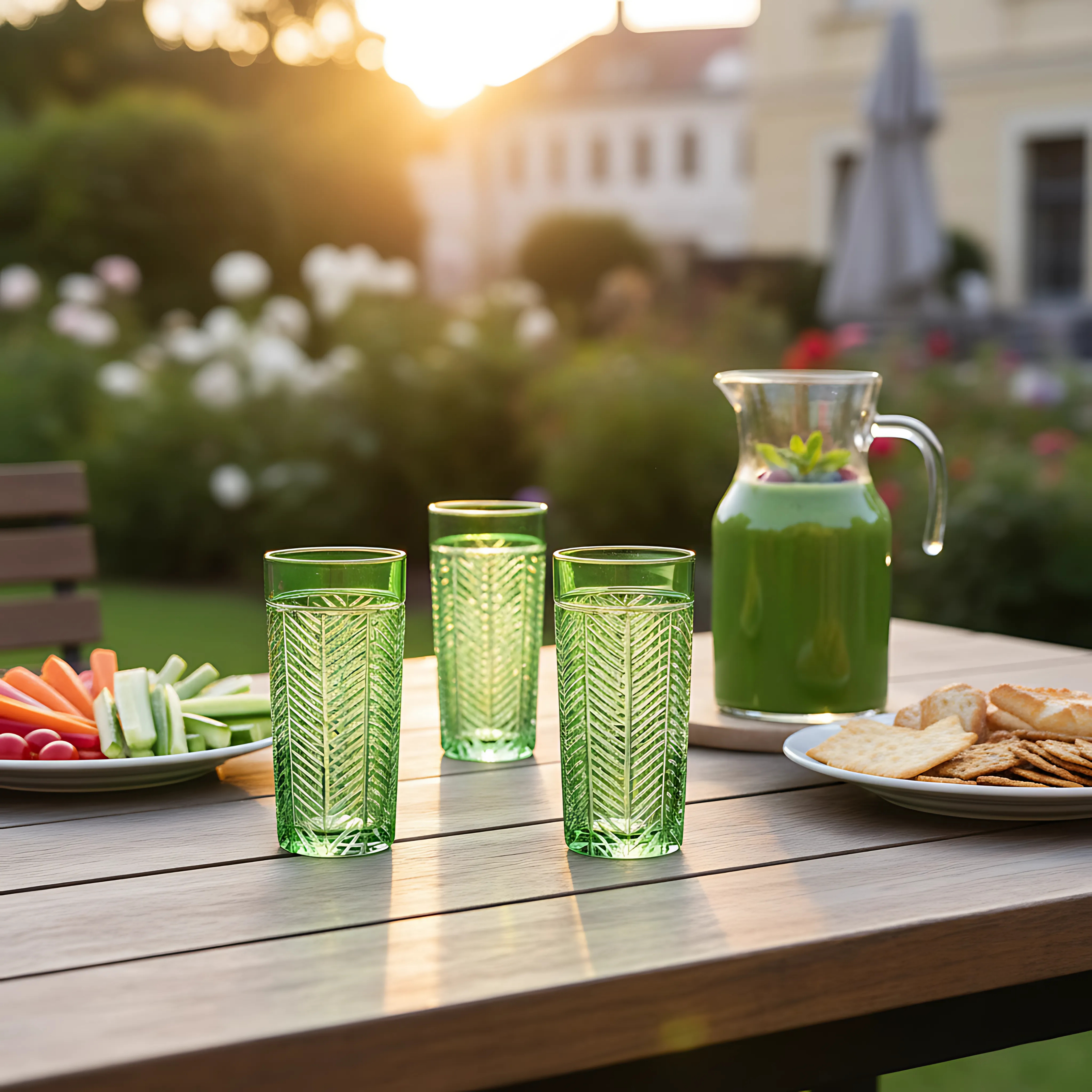 Lanza Cut Crystal Highball Glasses - Set Of 2 - Margerie Crystal USA