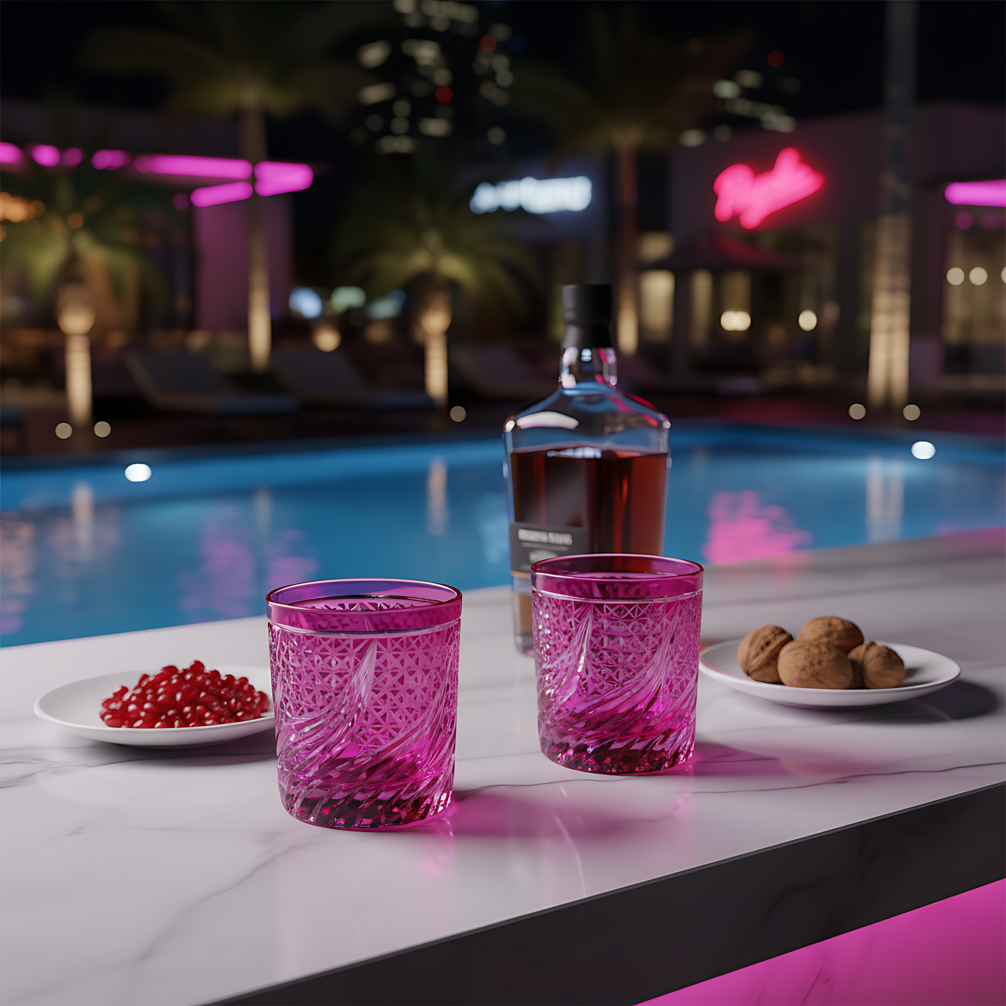 Aurora Old Fashioned Whiskey Glass - Set Of 2 - Margerie Crystal USA